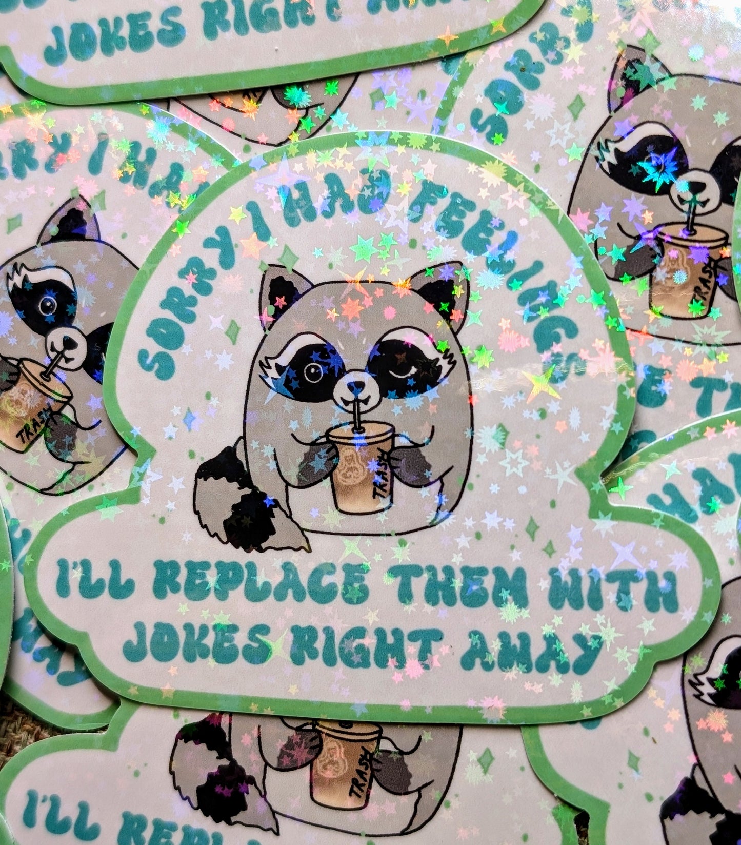 Feral Iced Coffee Feminist Vinyl Sticker