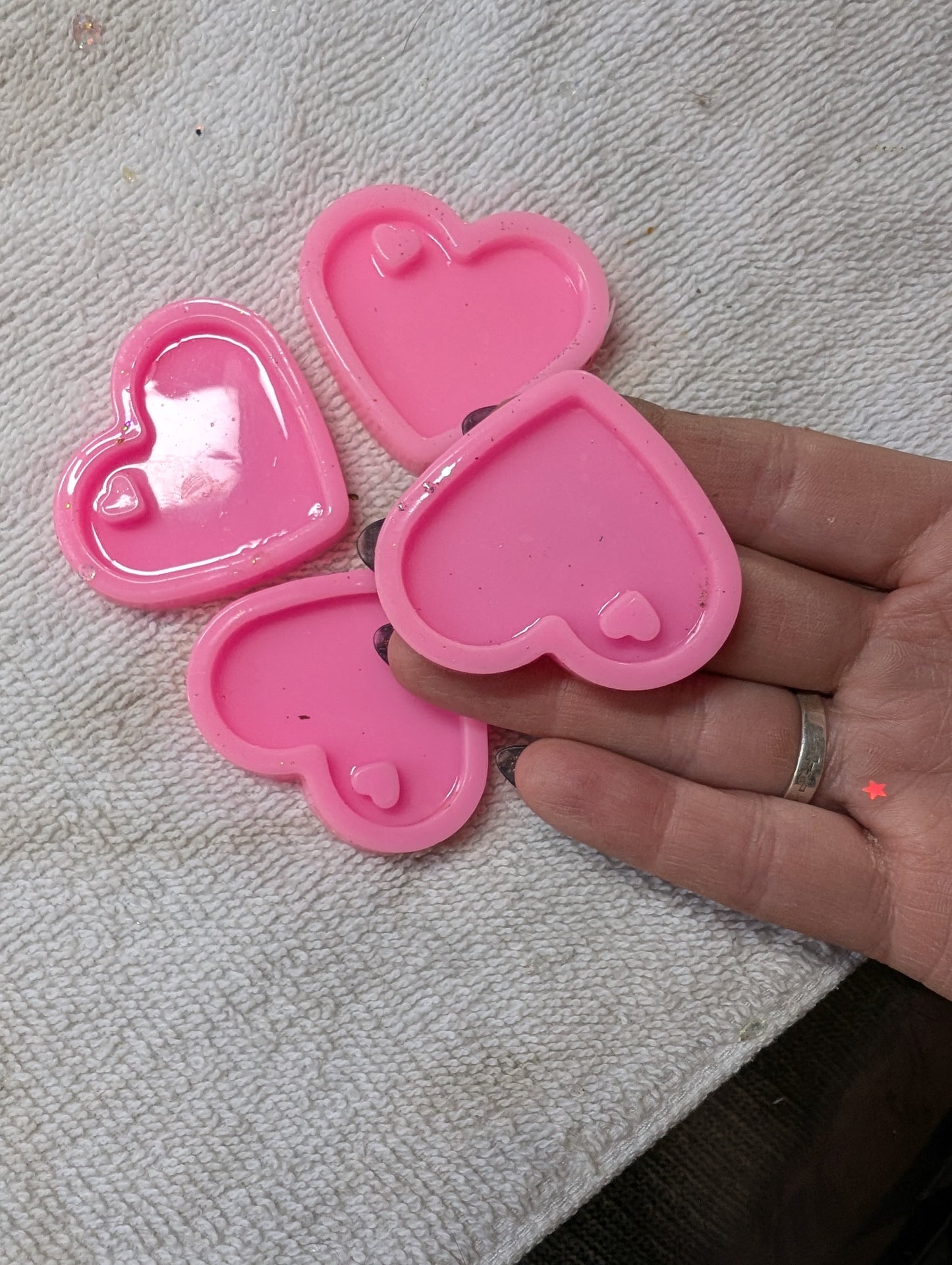 Heart Keychain Resin Silicone Mold