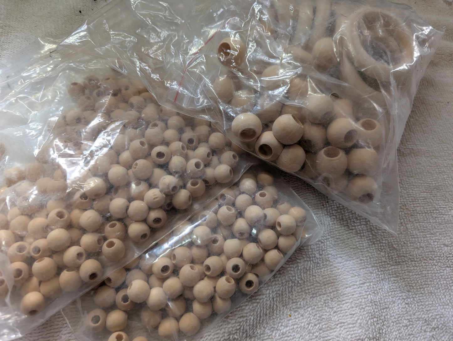 Assorted Sets of Wood Macrame Beads and Rings