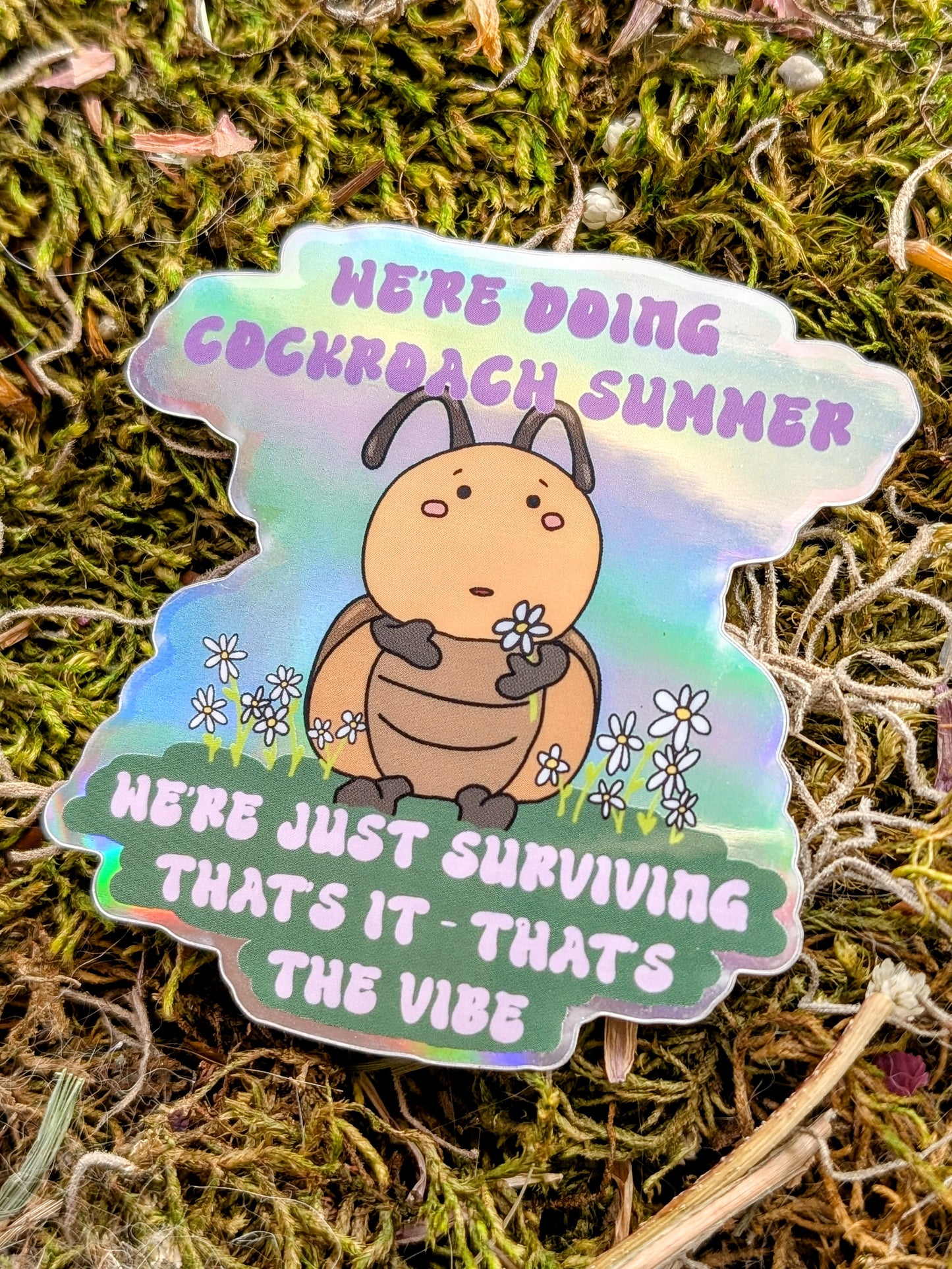 Feminist Feral Cockroach Vinyl Sticker