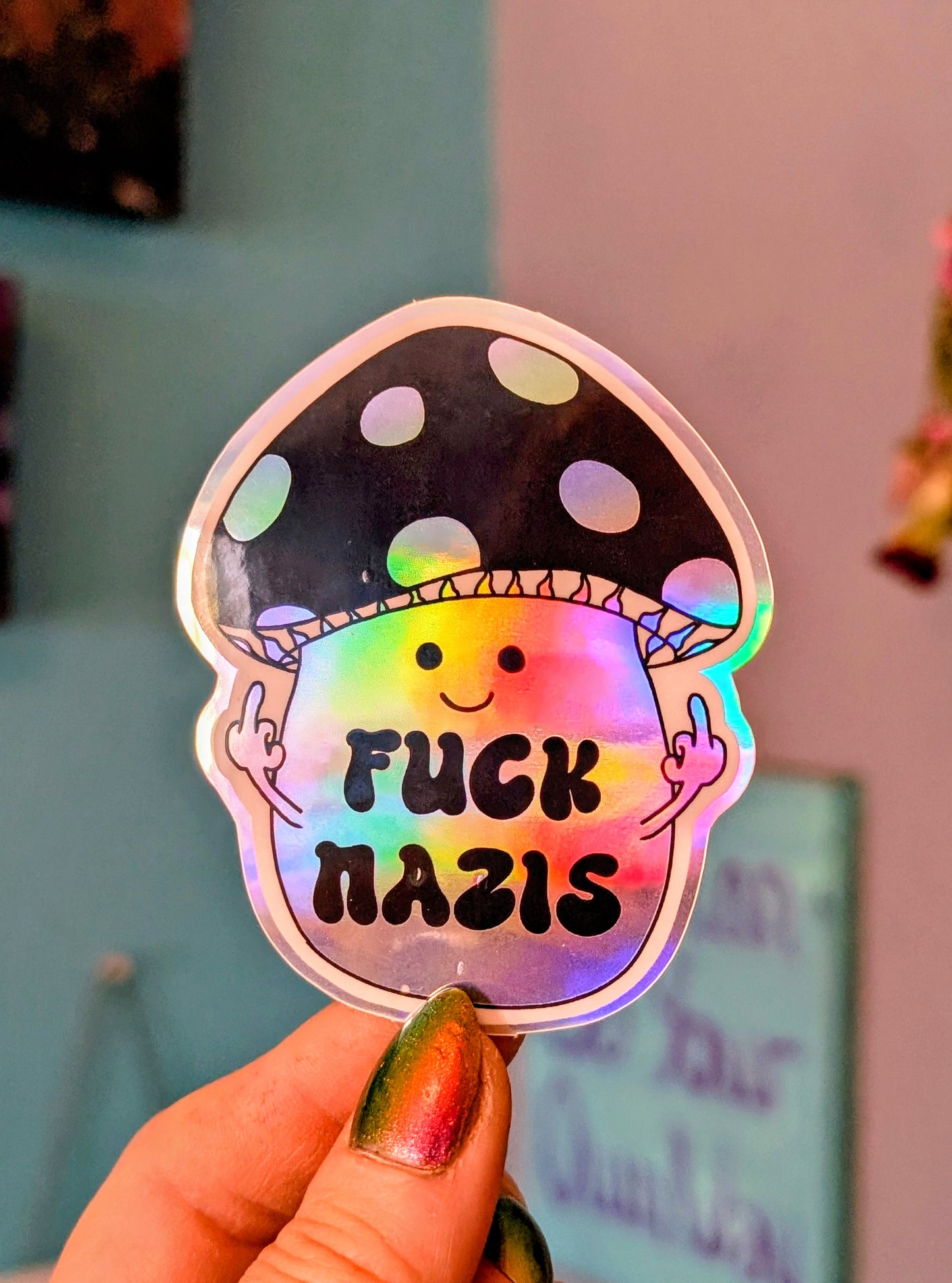 Rebellious Mushroom Vinyl Sticker