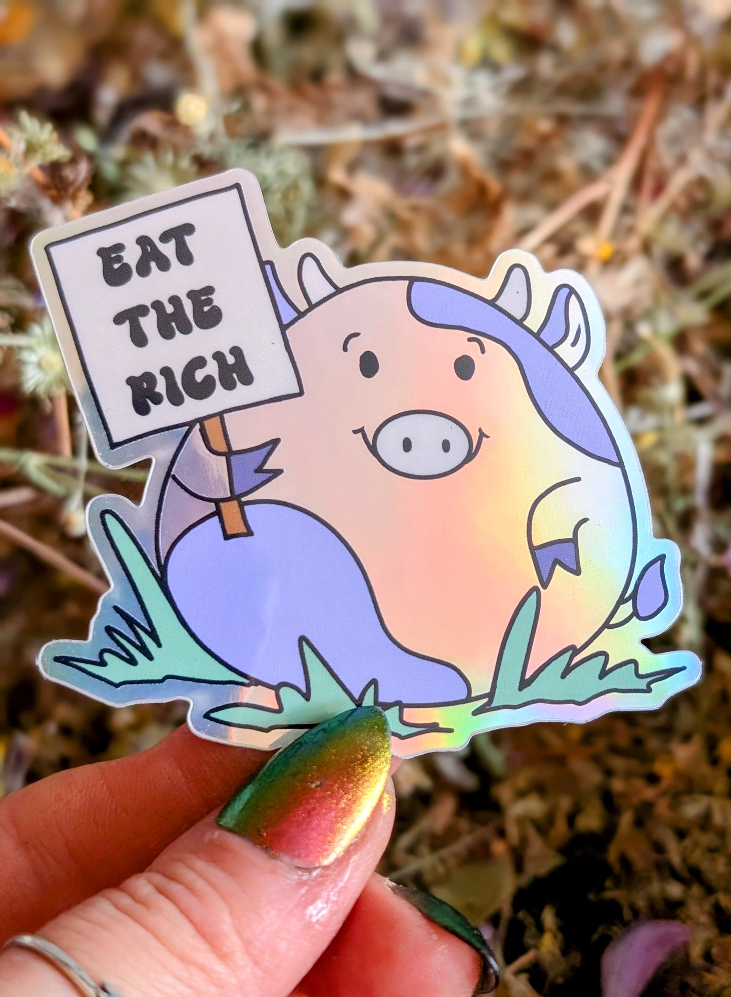 Activist Cow Vinyl Sticker