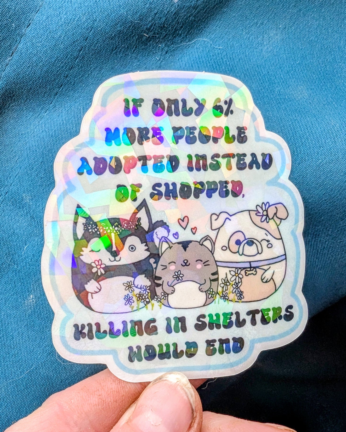 Adopt Don't Shop Feminist Vinyl Sticker
