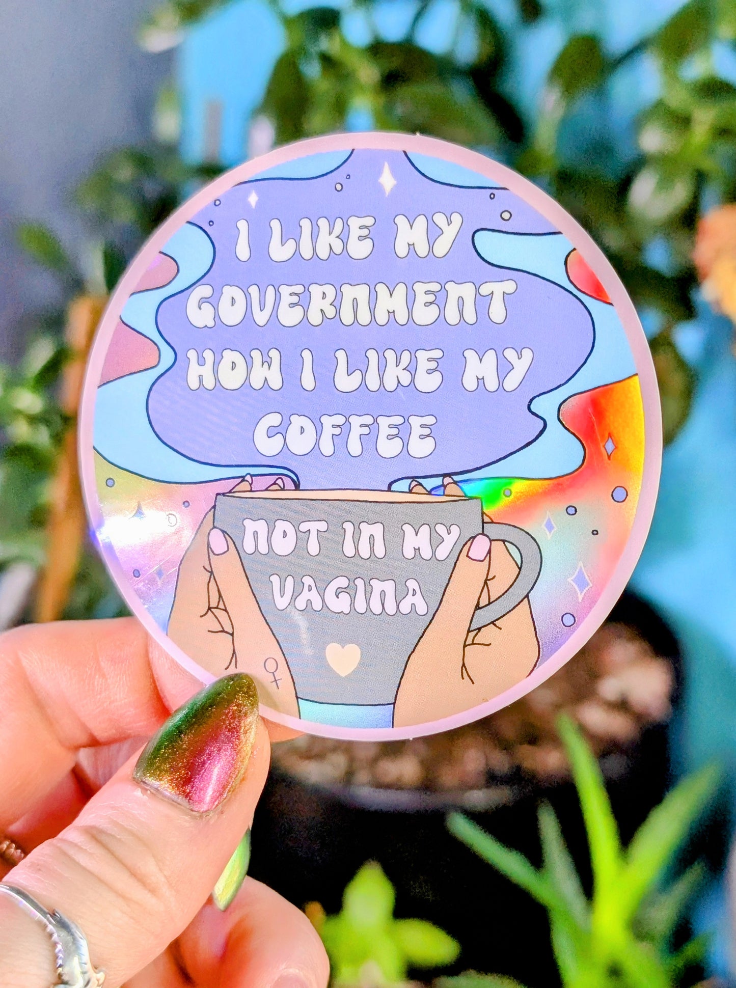 Feminist Coffee Lover Vinyl Sticker