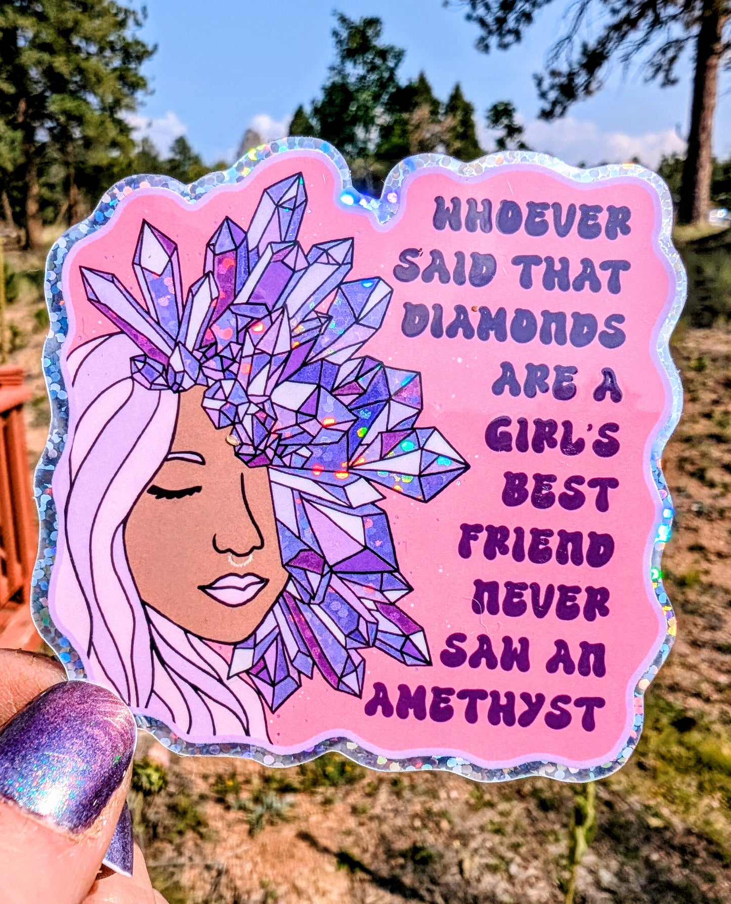 Crystal Lover Inspirational Feminist Vinyl Sticker