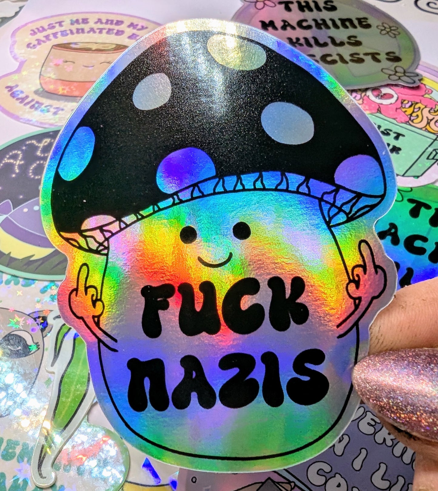 Rebellious Mushroom Vinyl Sticker