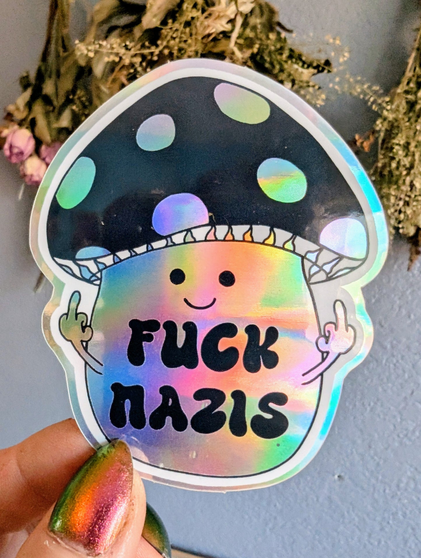 Rebellious Mushroom Vinyl Sticker