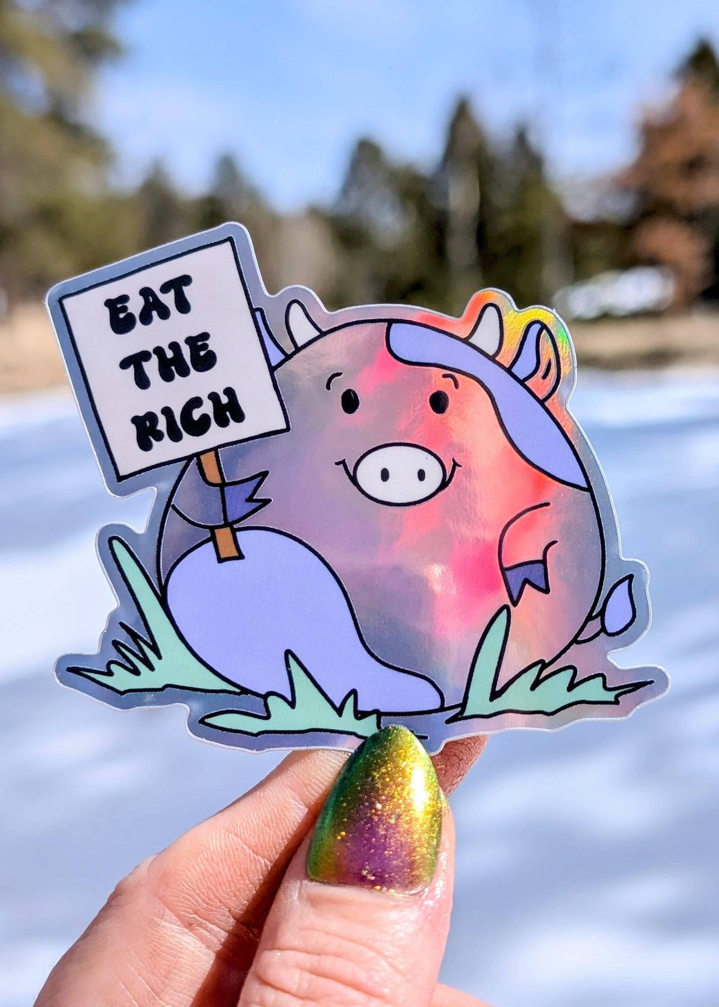 Activist Cow Vinyl Sticker