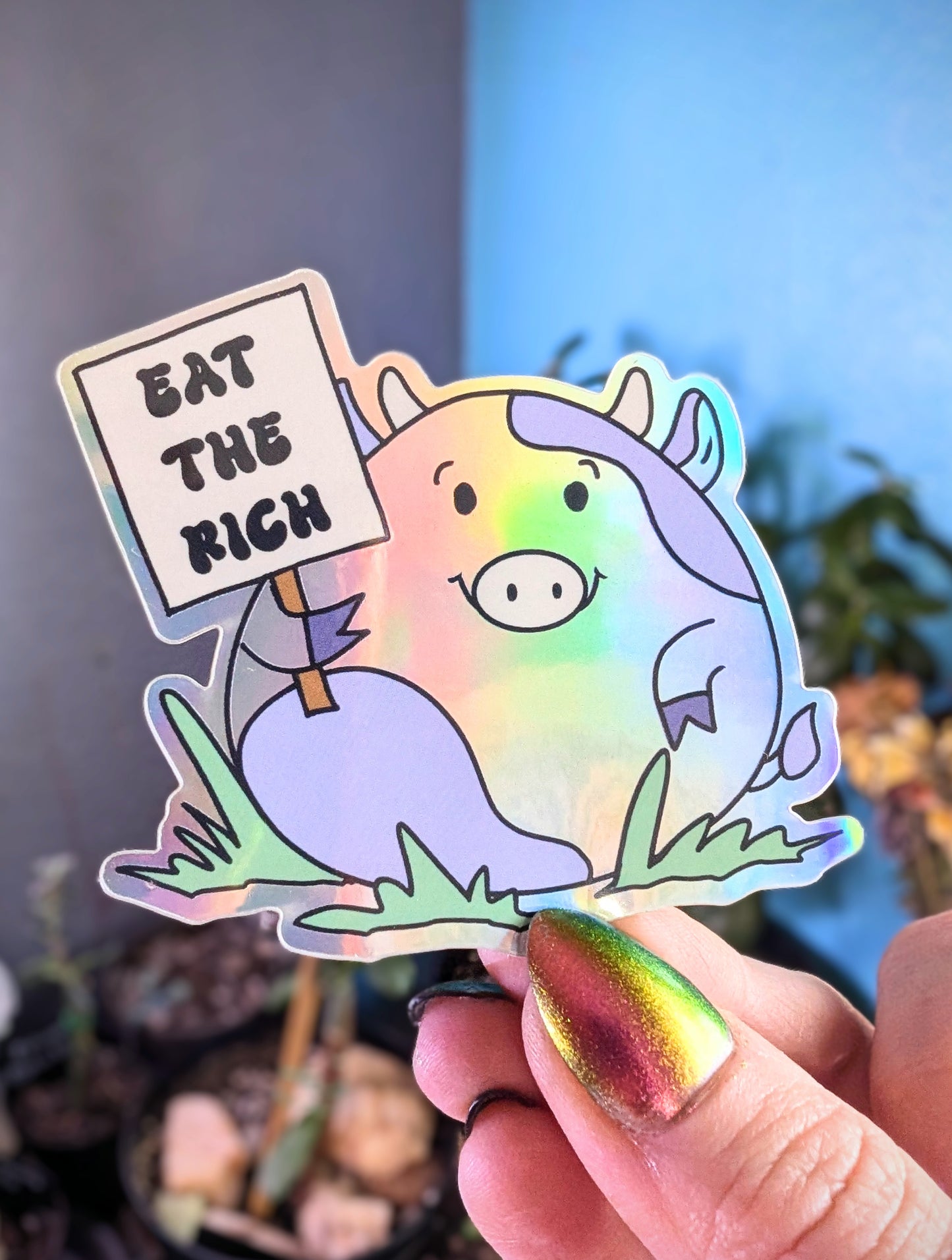 Activist Cow Vinyl Sticker