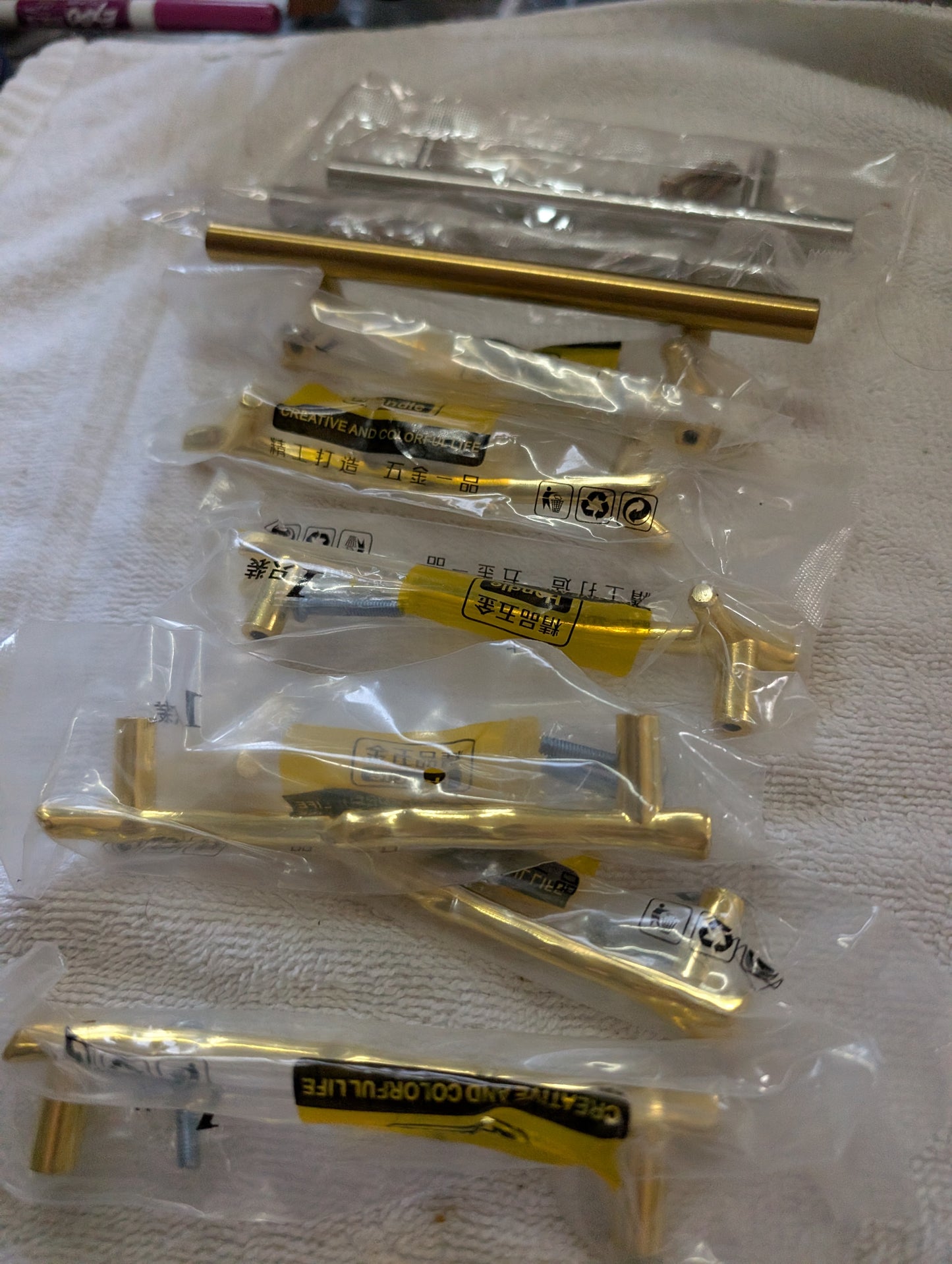 Set of 8 Metal Tray Handles