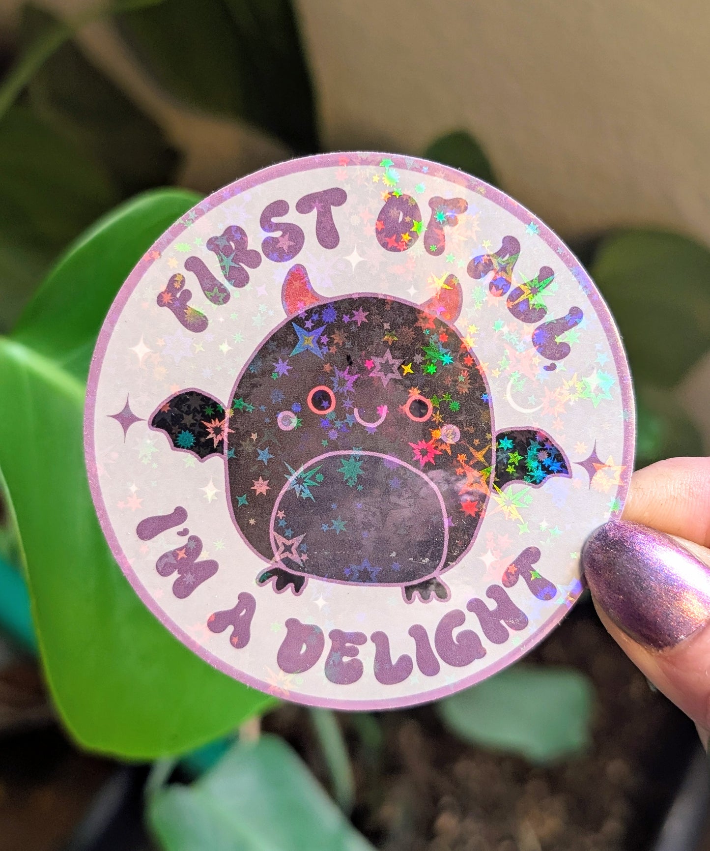 Gothic Bat Inspirational Feminist Vinyl Sticker
