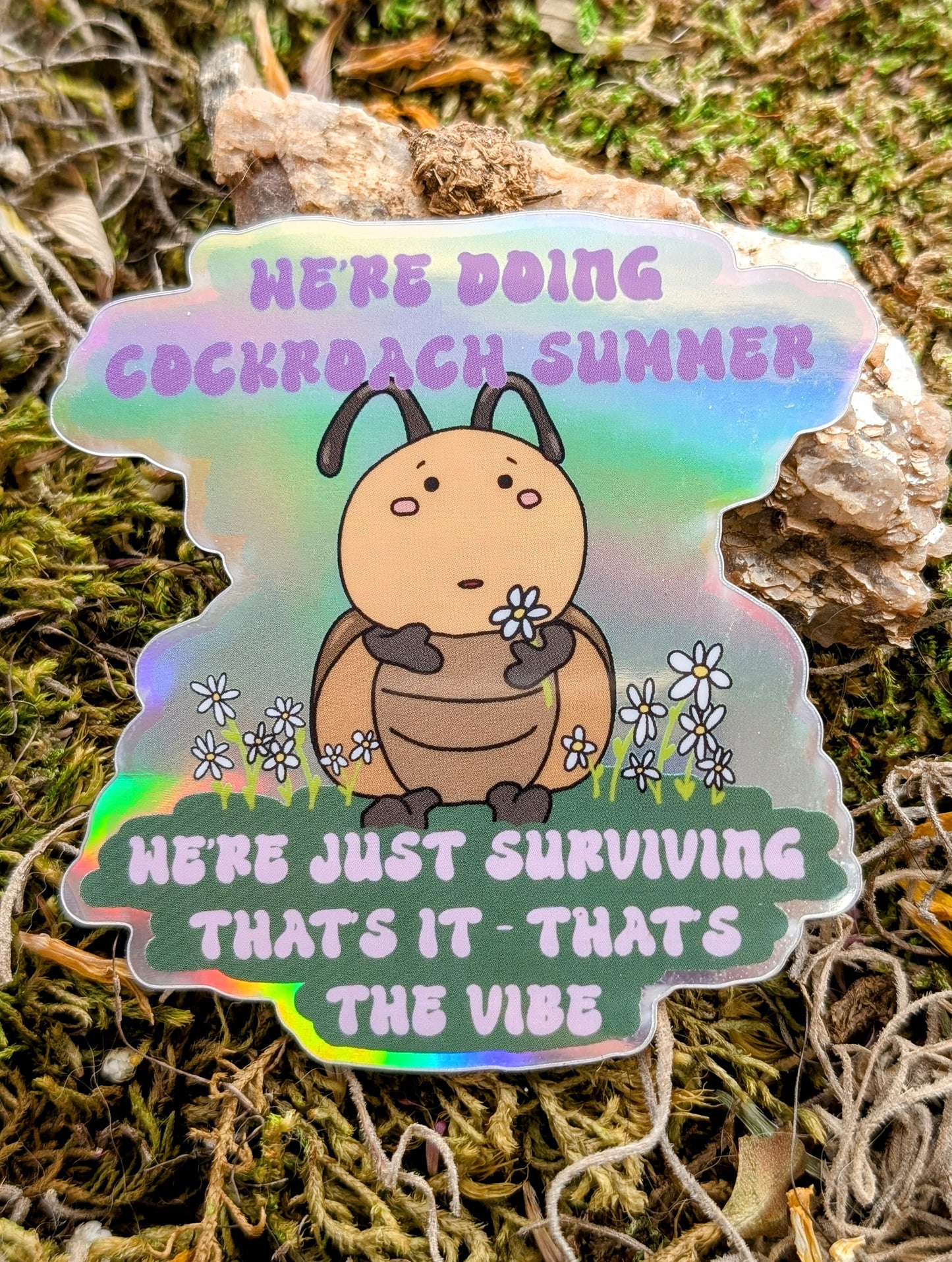 Feminist Feral Cockroach Vinyl Sticker