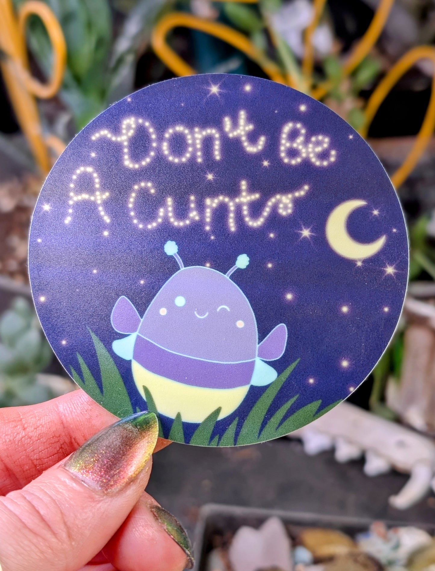 Glow In The Dark Feral Lightening Bug Vinyl Sticker