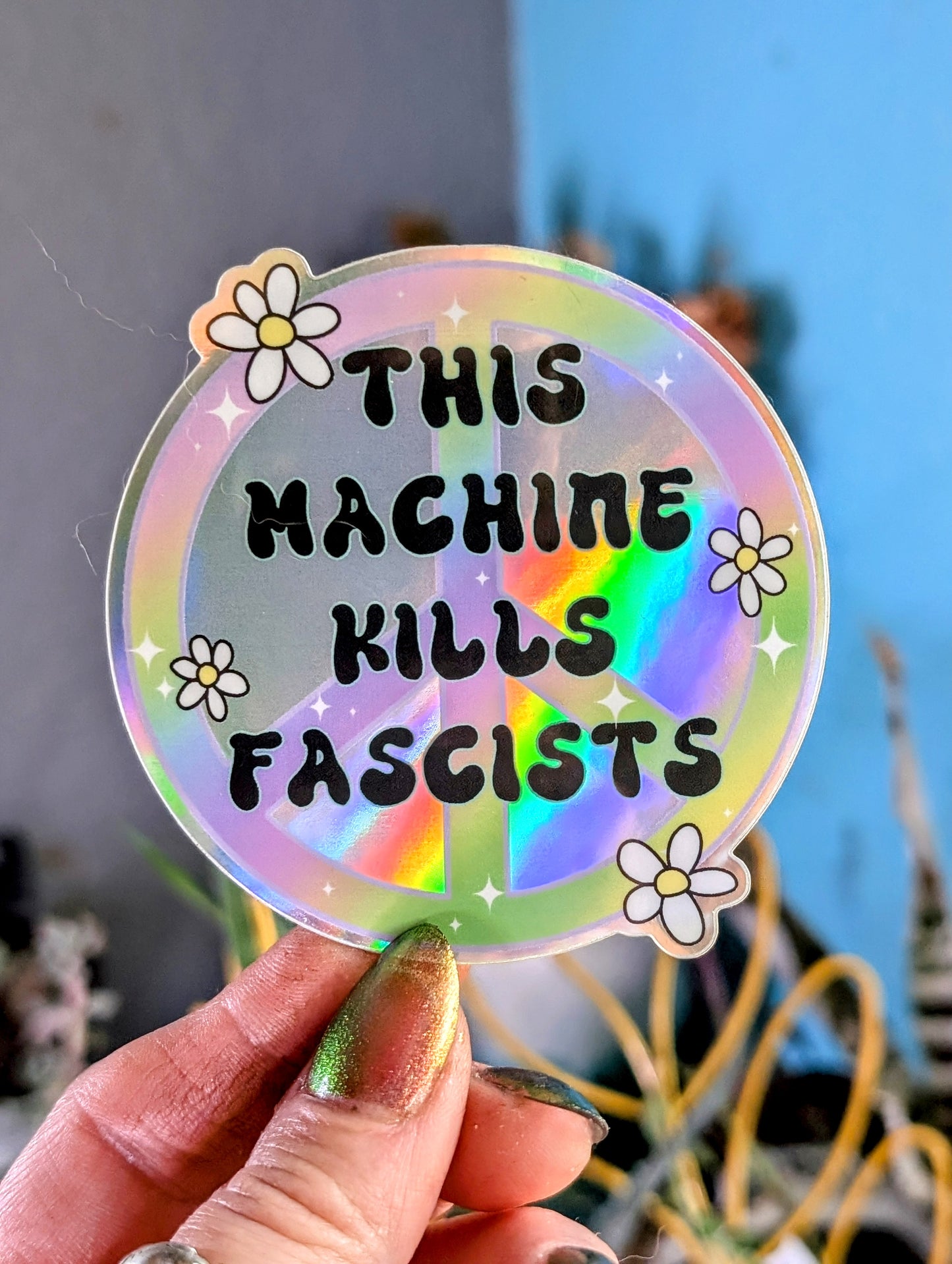 Feminist Peace Anti-fascist Vinyl Sticker