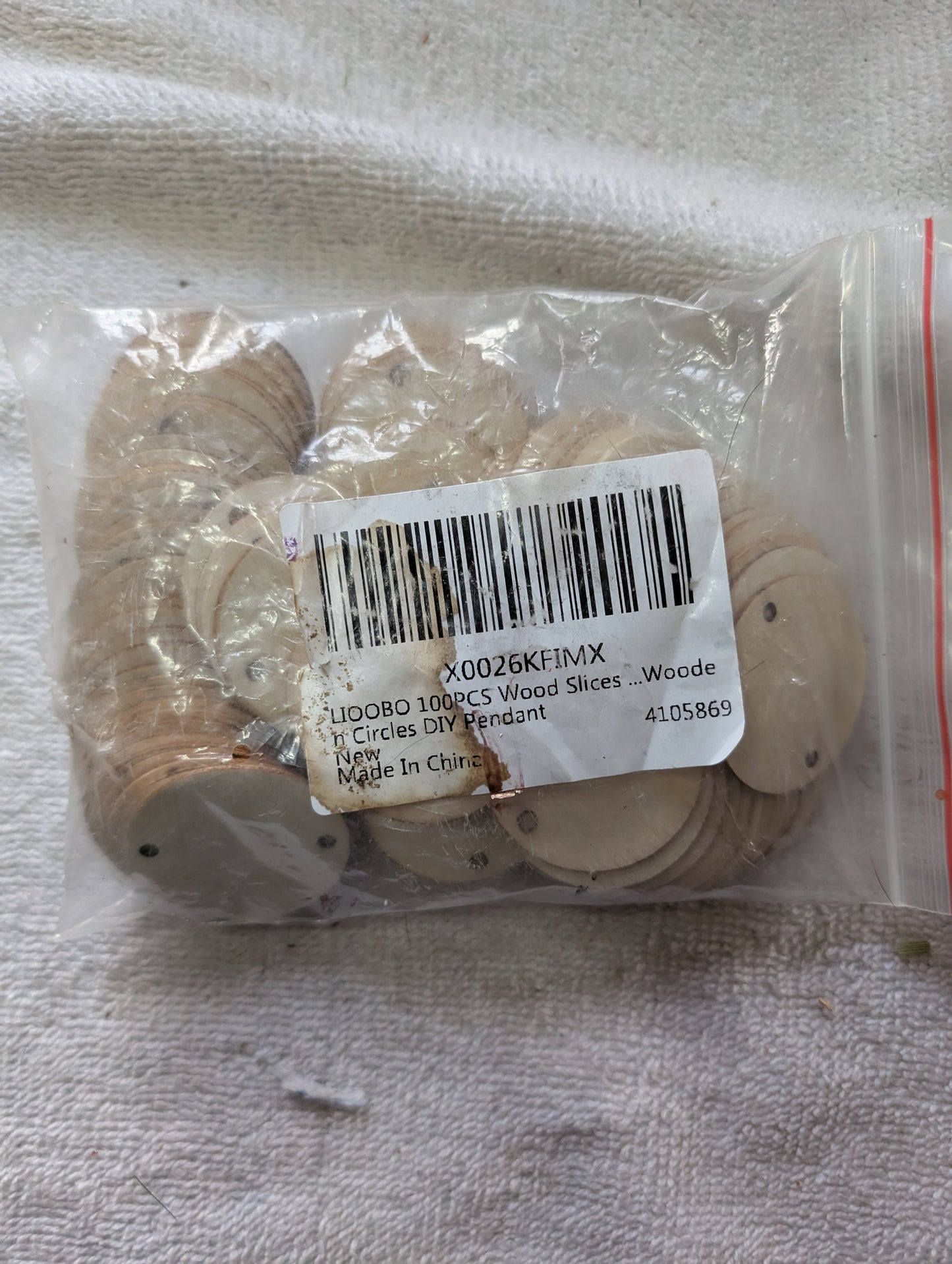 1" wood circles with holes