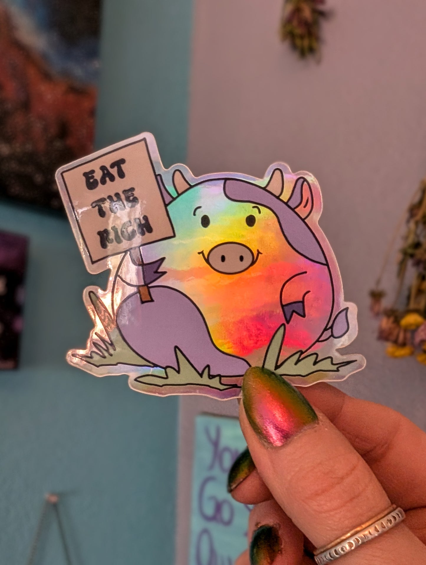 Activist Cow Vinyl Sticker