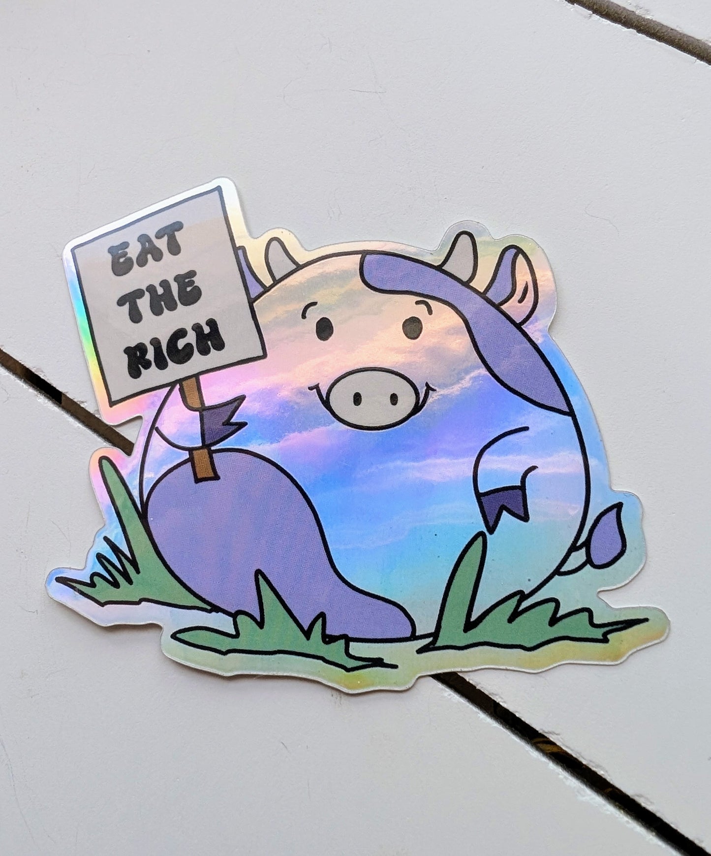 Activist Cow Vinyl Sticker