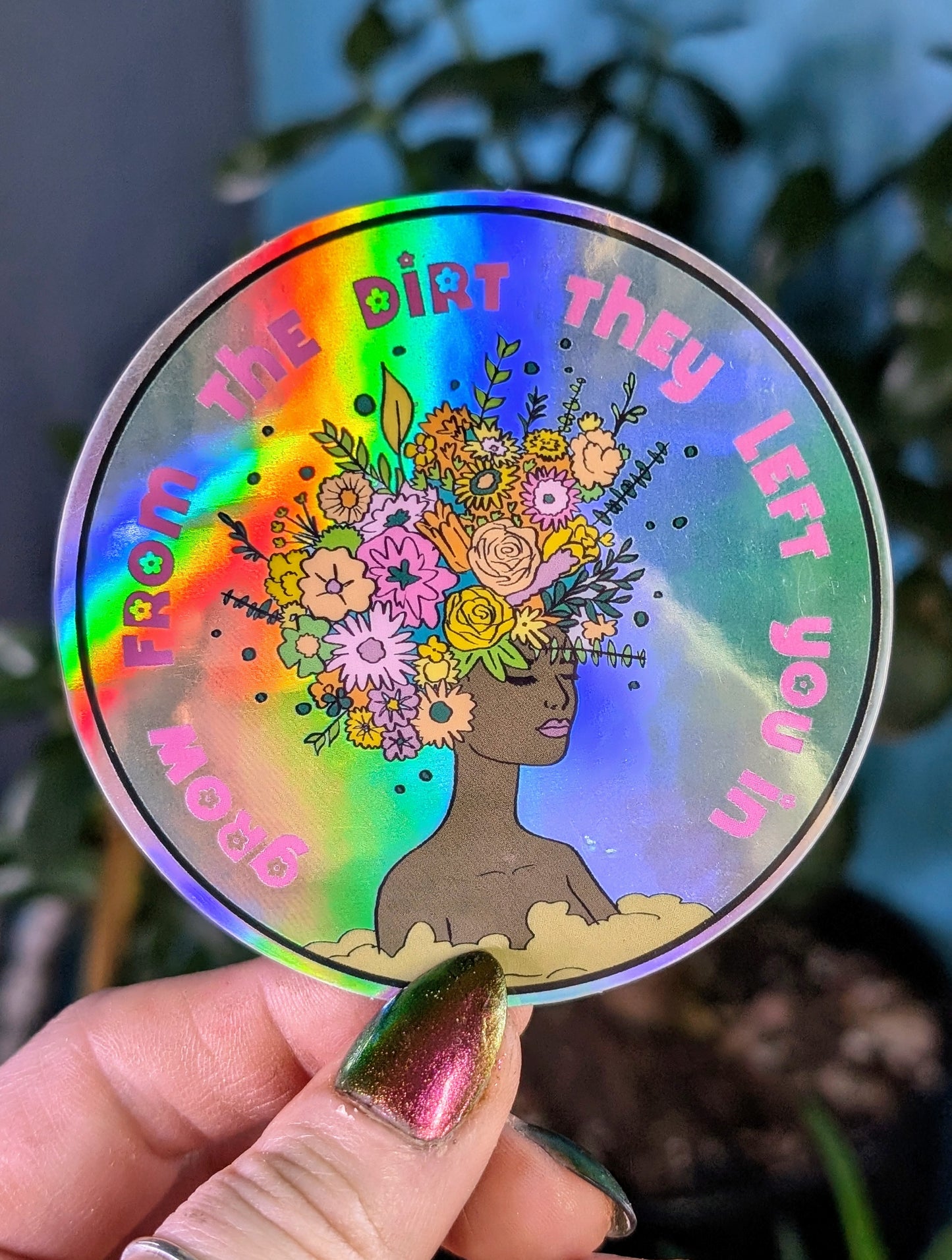 Floral Goddess Vinyl Sticker