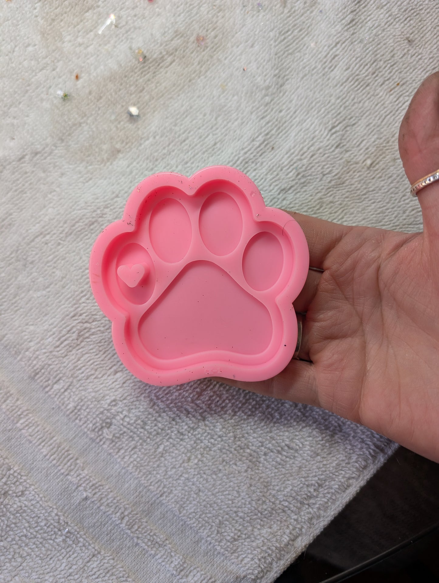 Large Paw Keychain Resin Silicone Mold