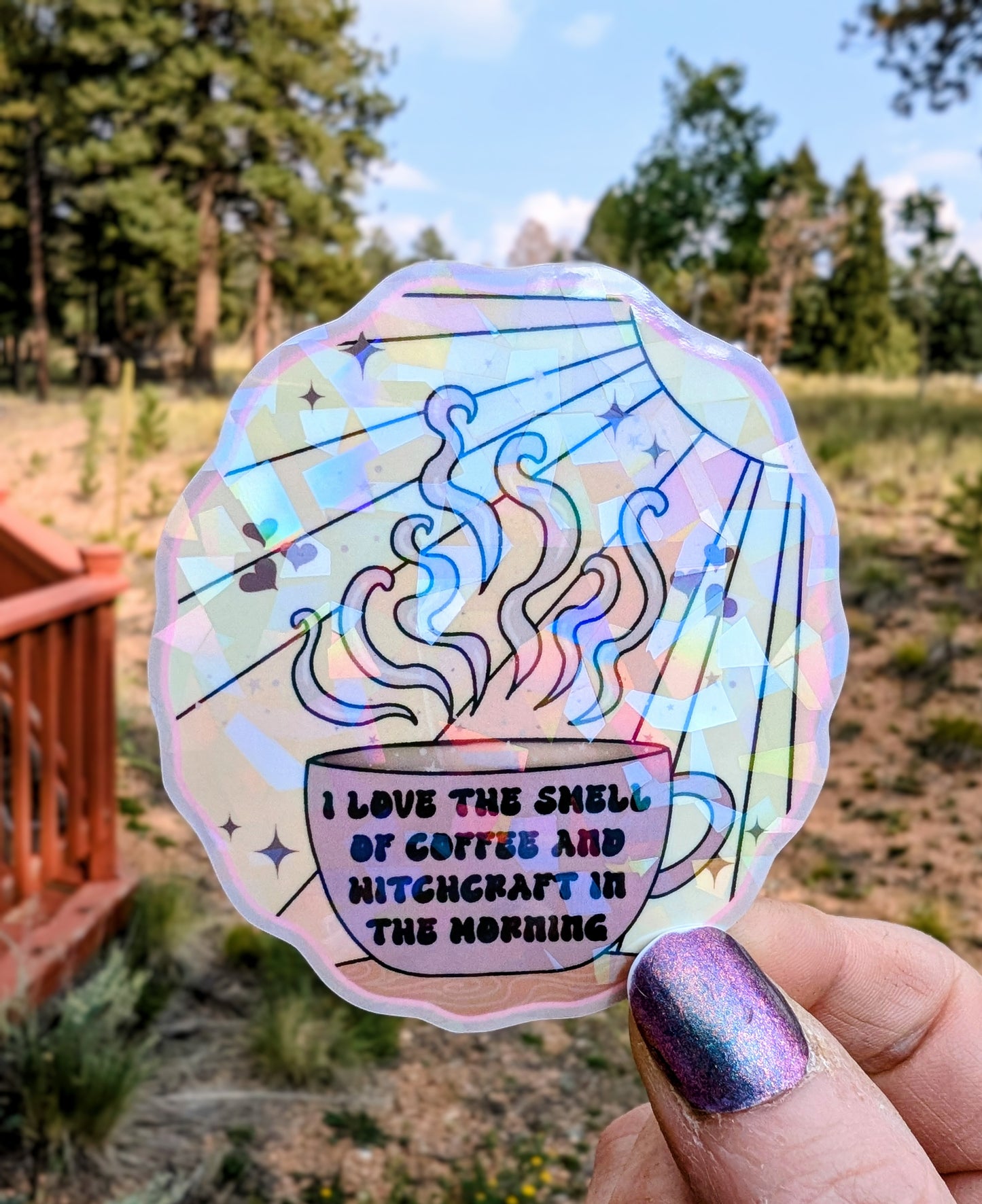 Coffee Lover Witch Inspirational Feminist Vinyl Sticker