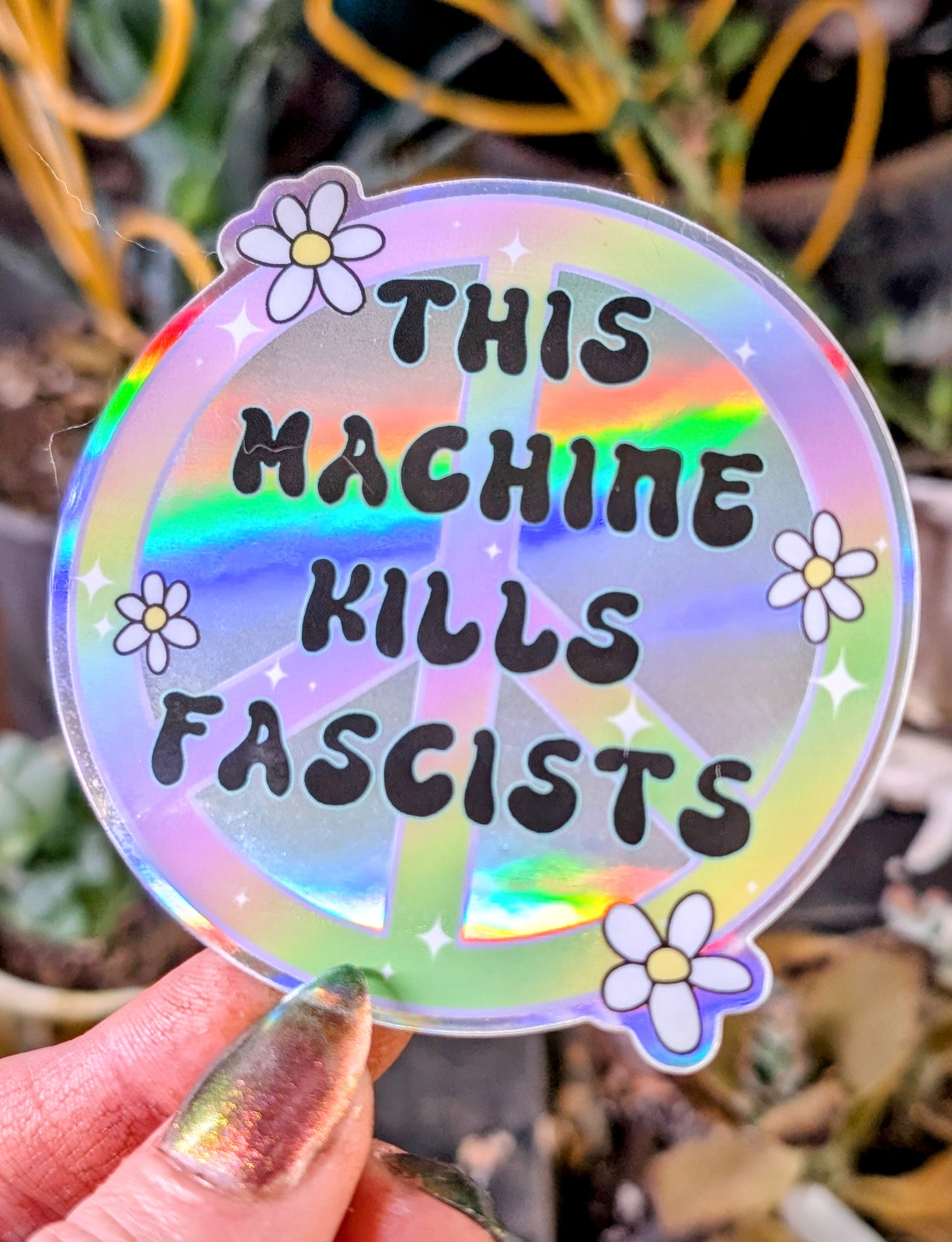 Feminist Peace Anti-fascist Vinyl Sticker