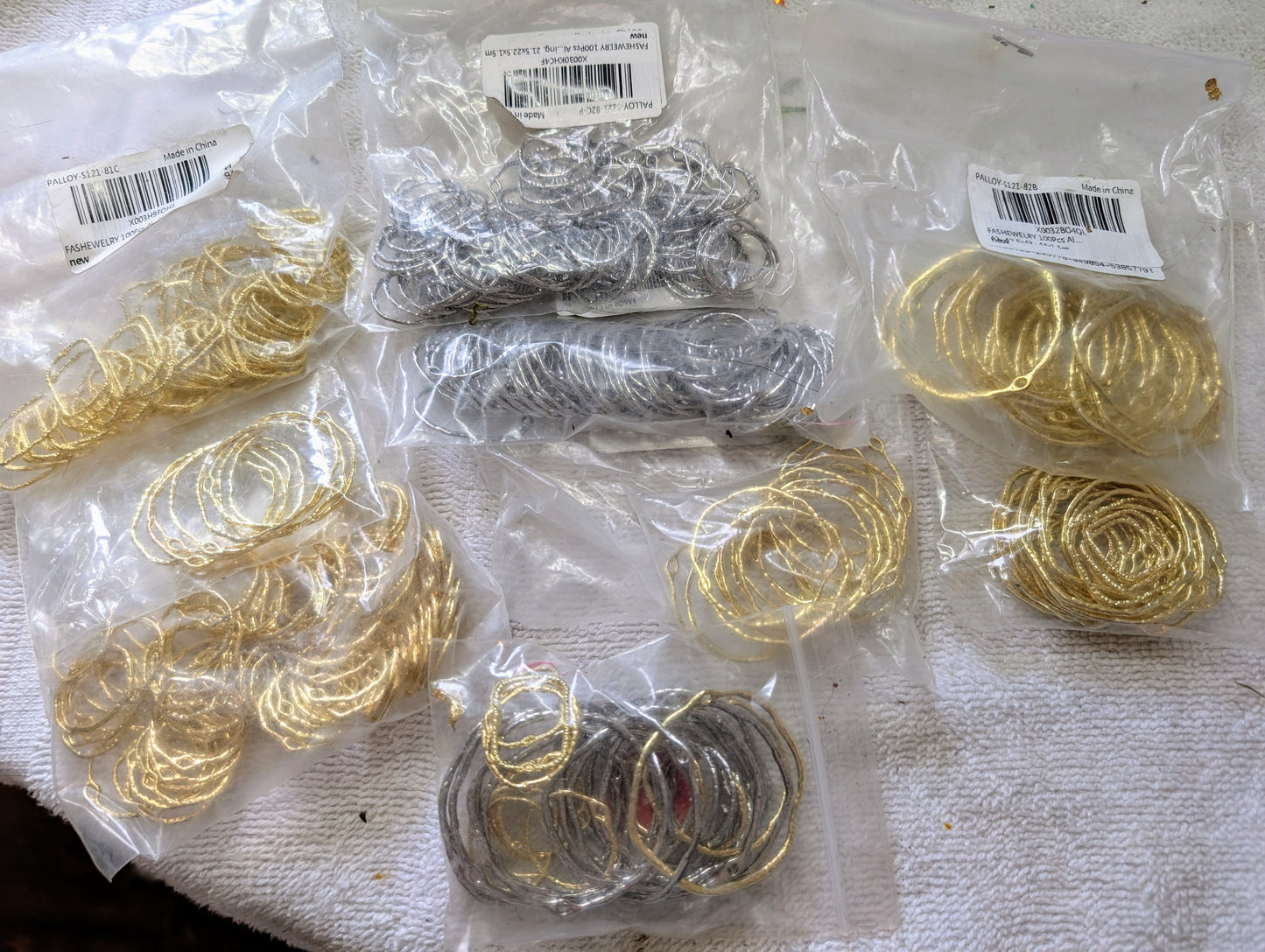 Assorted Sets of Round Square Metal Alloy Open Bezels