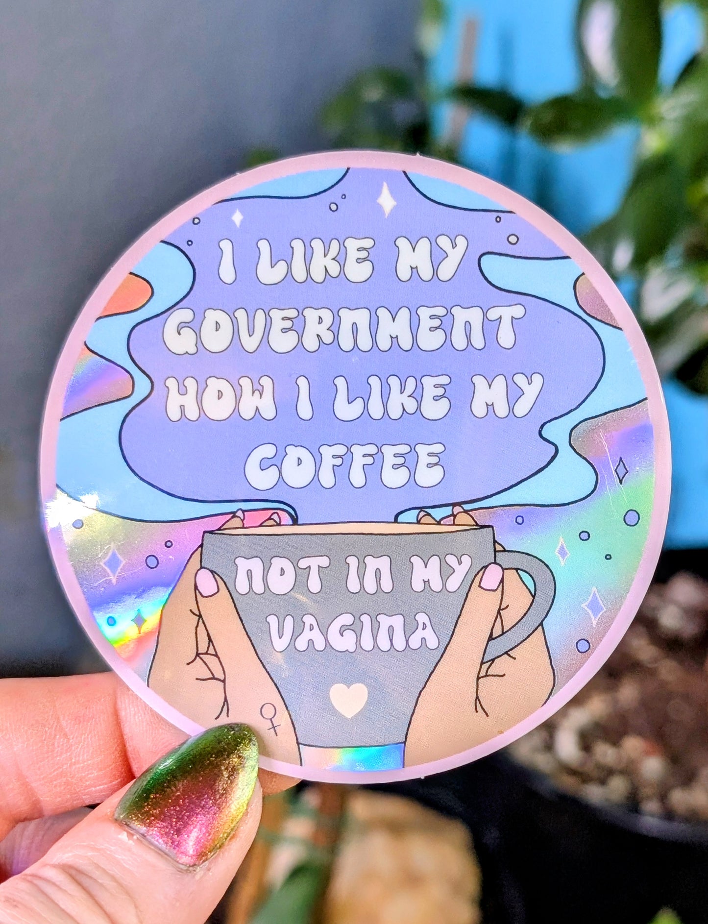 Feminist Coffee Lover Vinyl Sticker