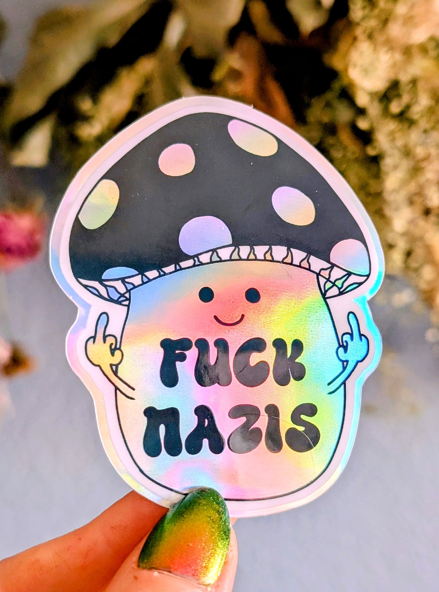 Rebellious Mushroom Vinyl Sticker