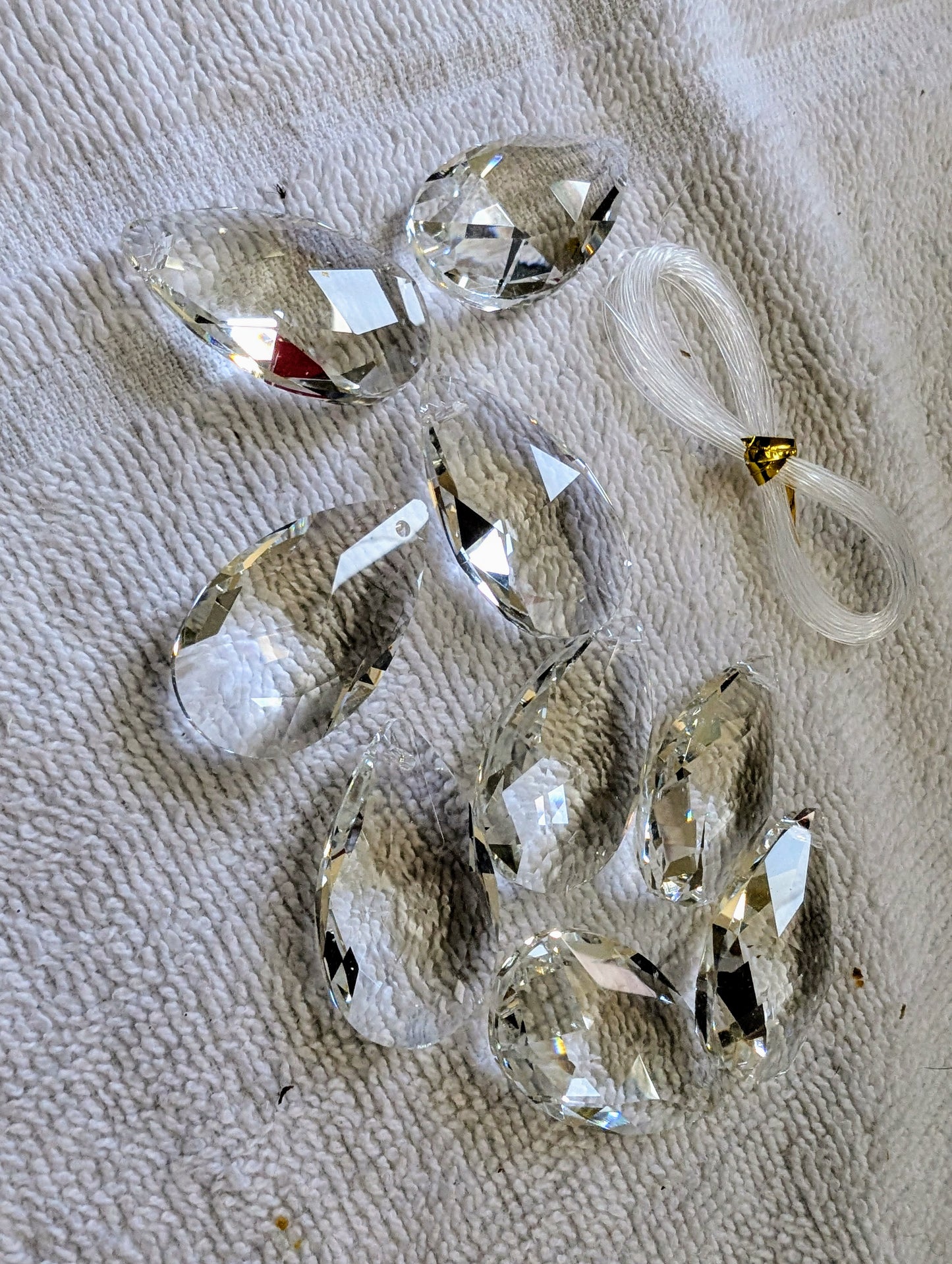 Set of 10 Chandelier Teardrop Prisms