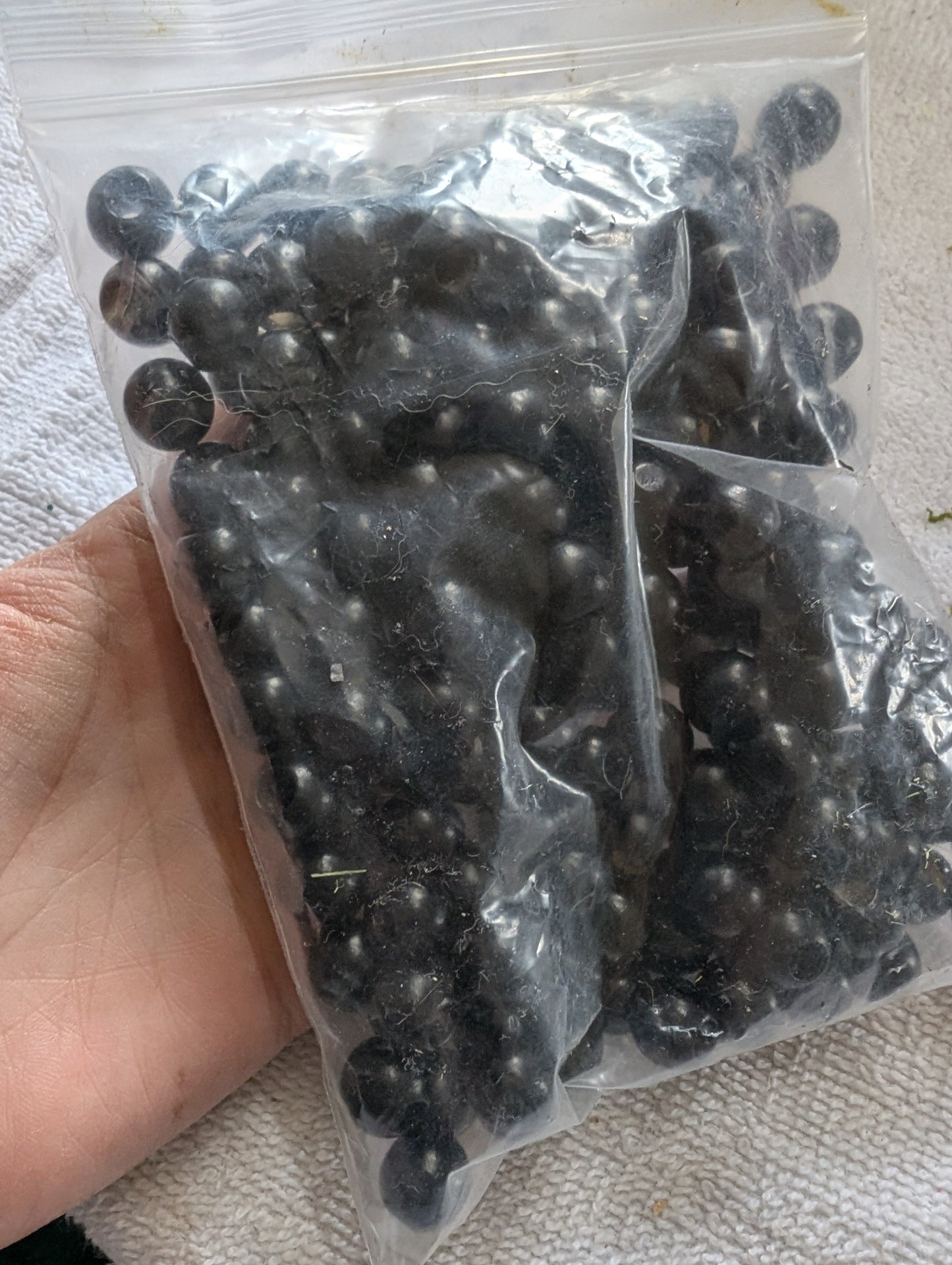Black Wooden Macrame Beads