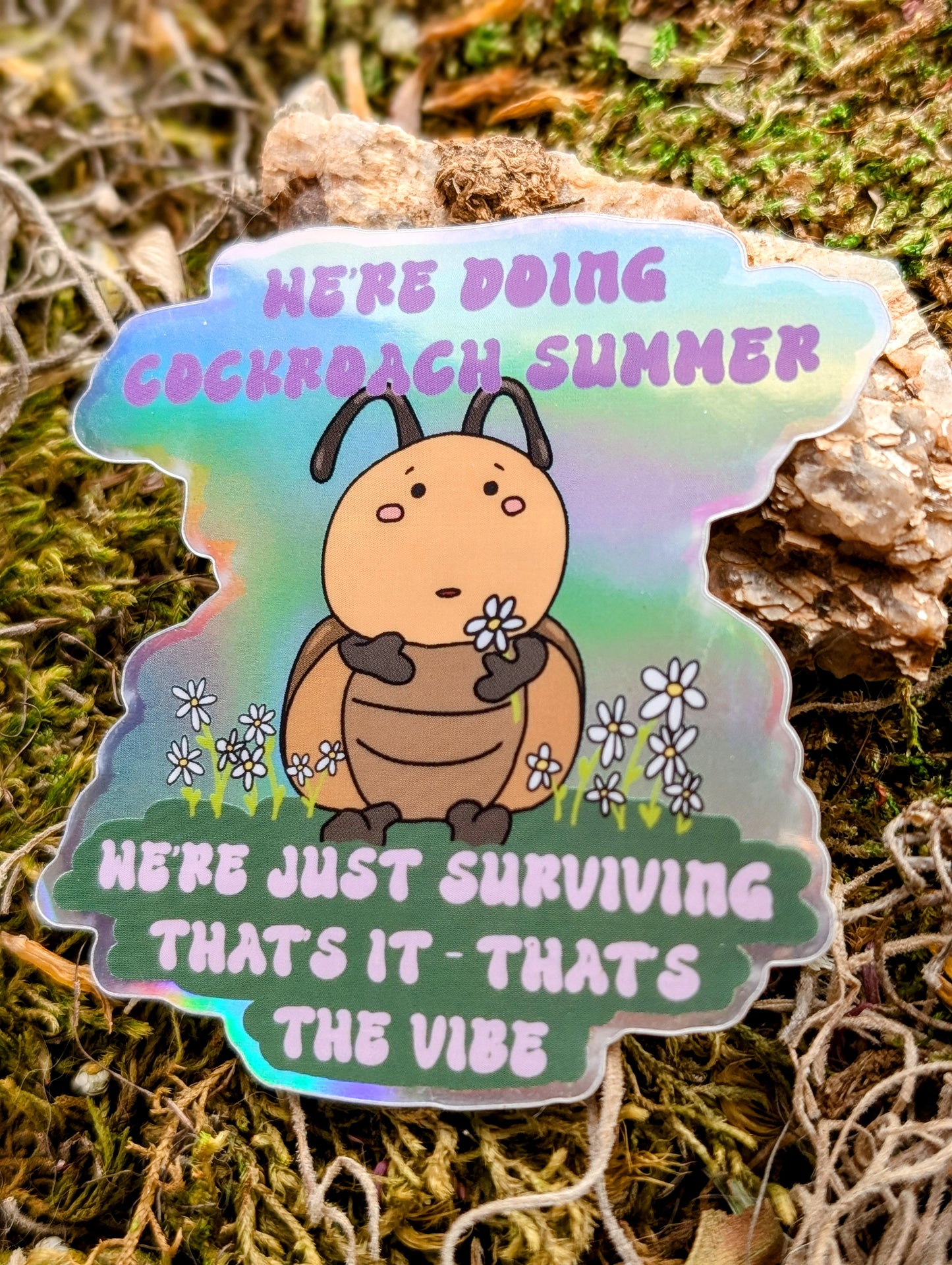 Feminist Feral Cockroach Vinyl Sticker