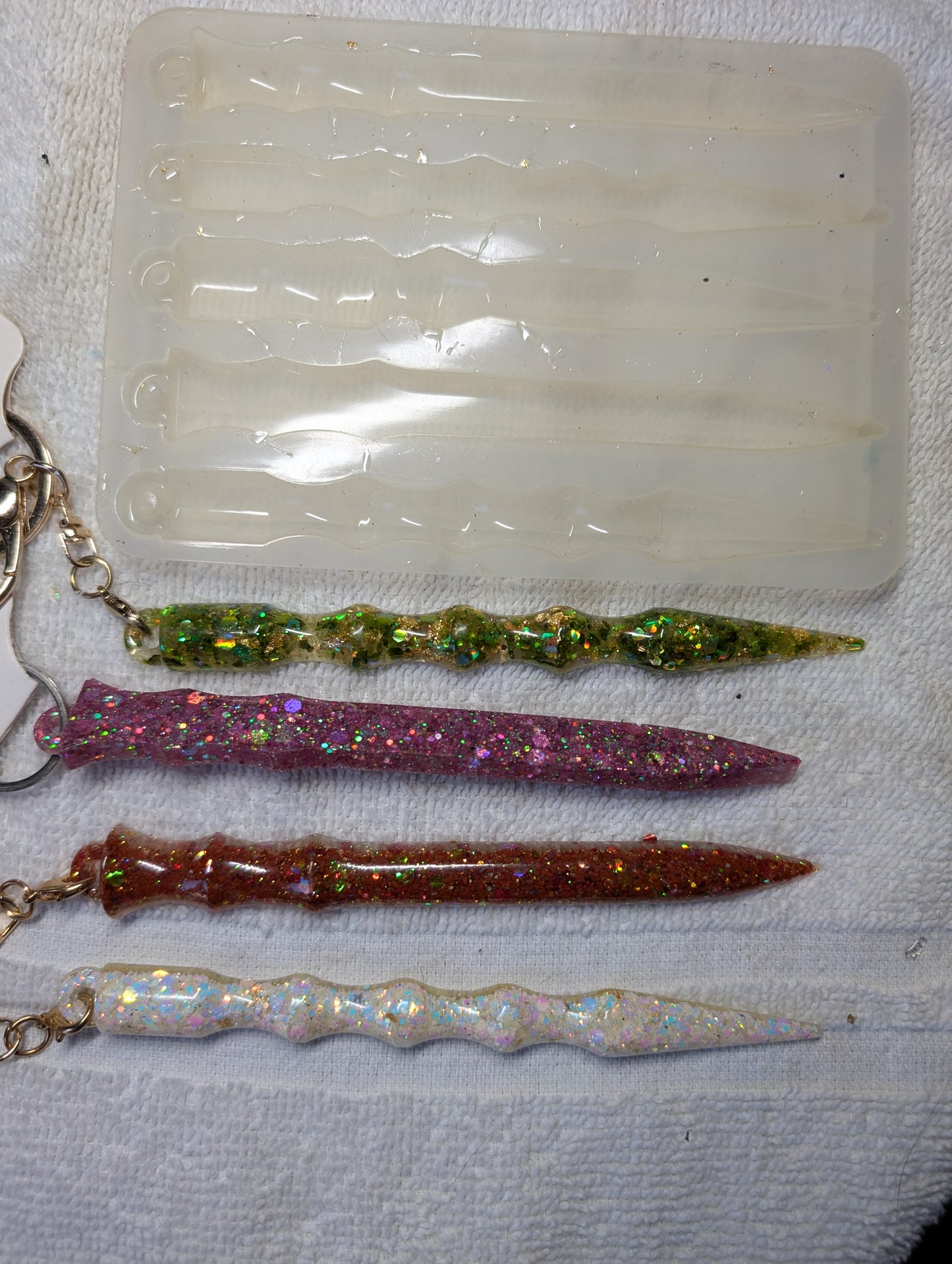 Letter Opener/ Self Defense Keychain Resin Silicone Mold