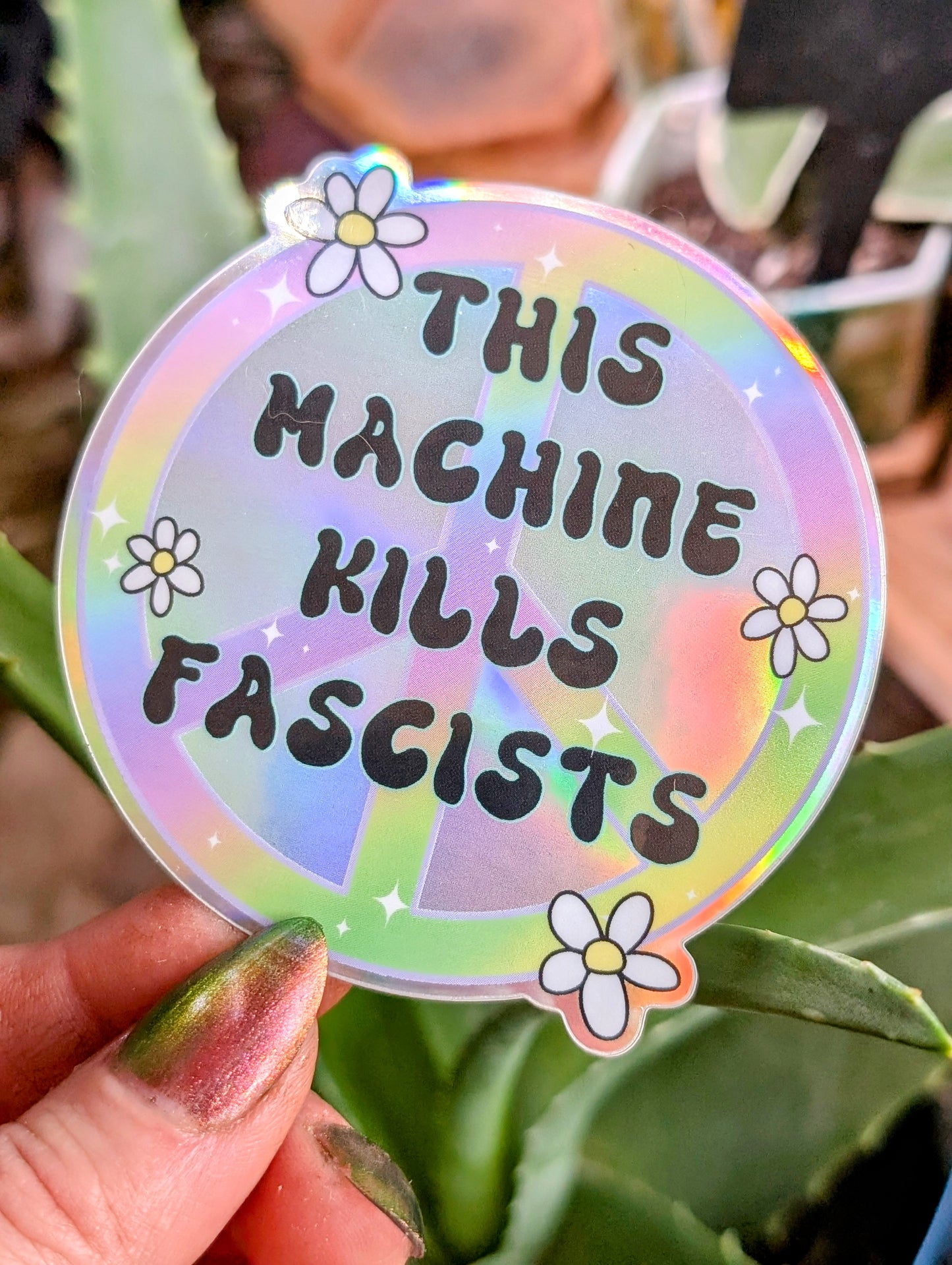 Feminist Peace Anti-fascist Vinyl Sticker