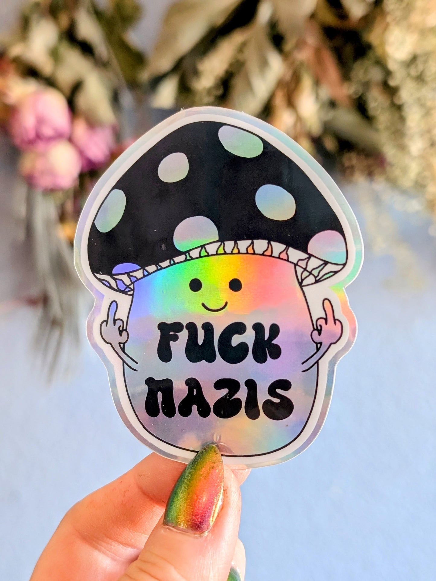 Rebellious Mushroom Vinyl Sticker
