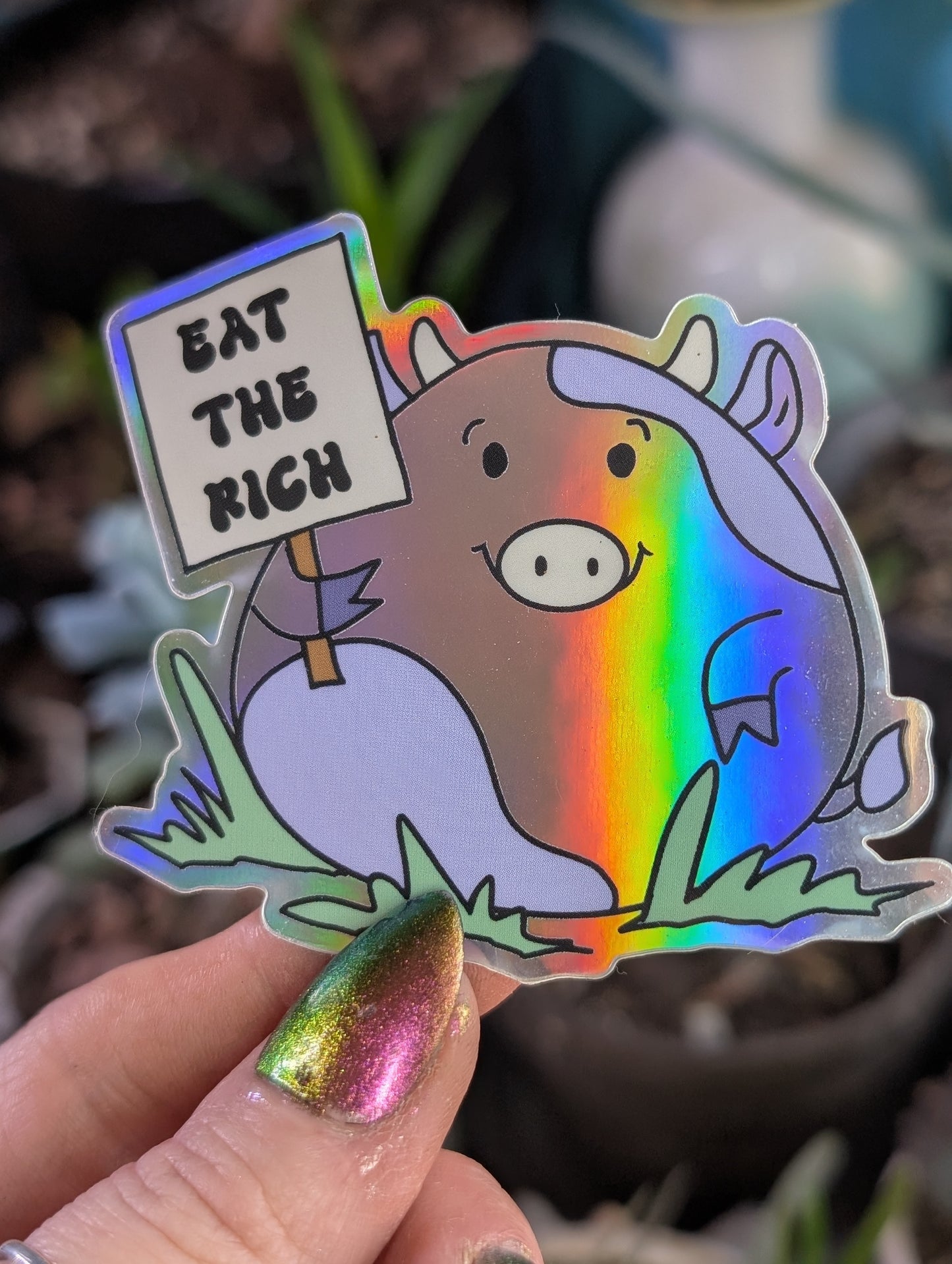 Activist Cow Vinyl Sticker