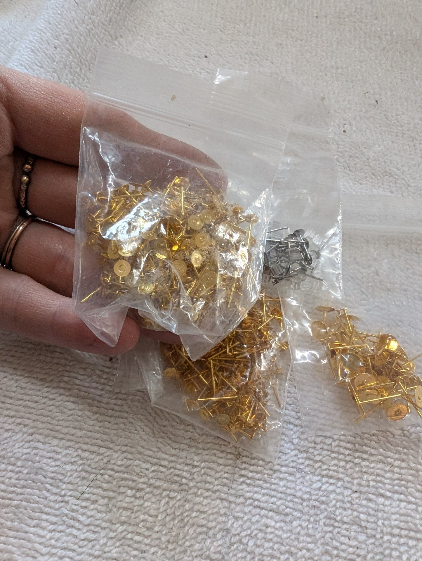 Assorted Stainless Steel and Gold Plated Stainless Steel Earrings Backs