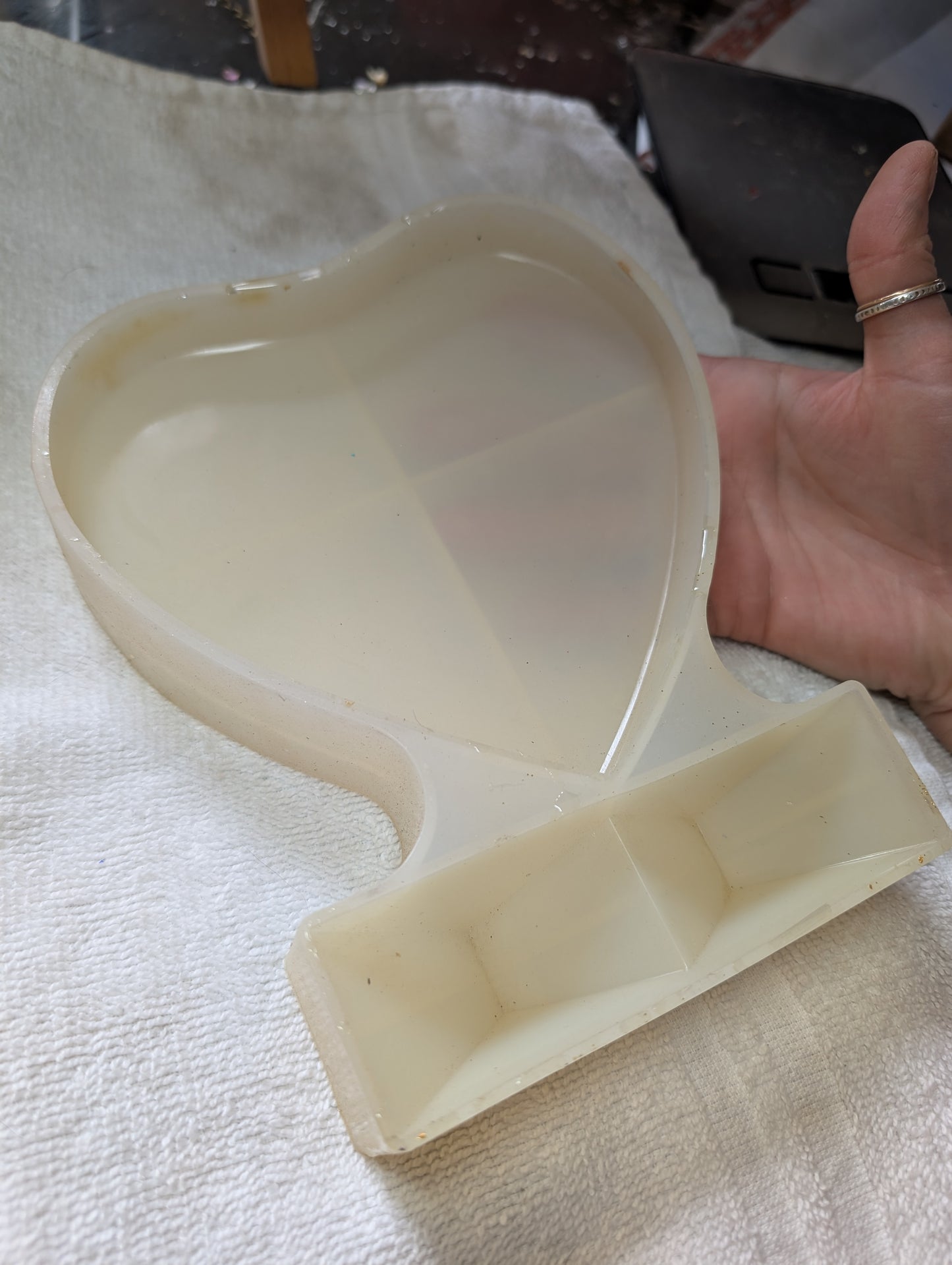 Large Heart and Base Resin Silicone Mold