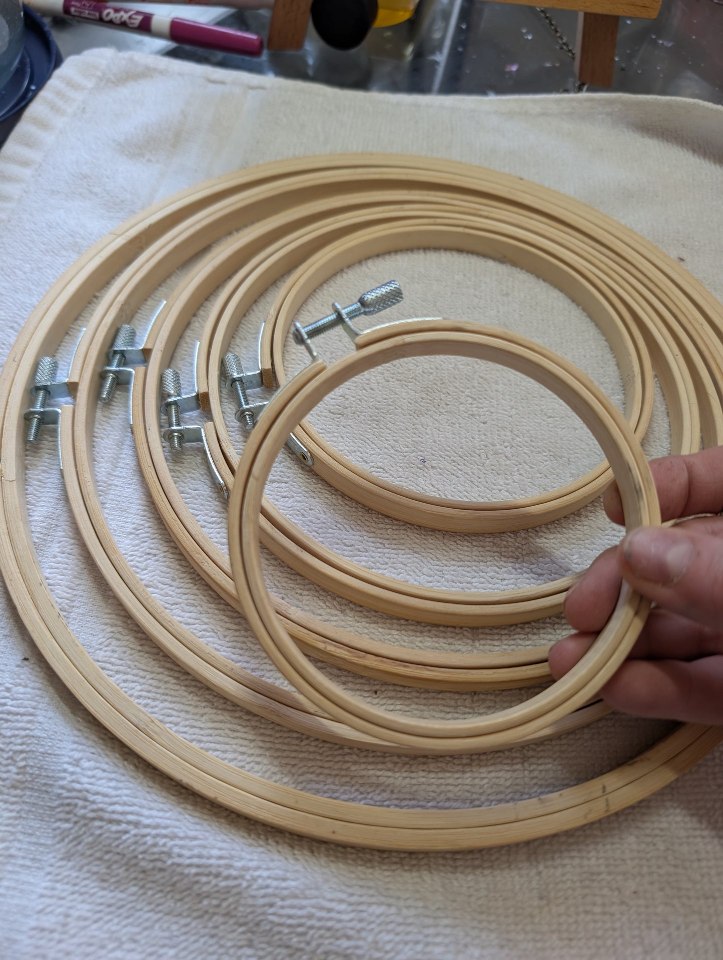 Wooden Round Embroidery Hoop Set