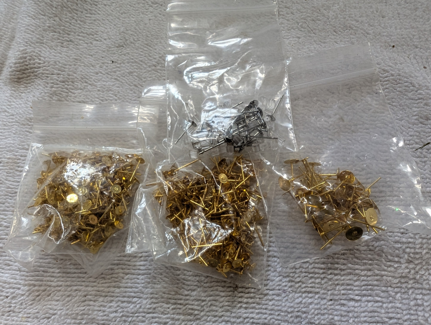 Assorted Stainless Steel and Gold Plated Stainless Steel Earrings Backs