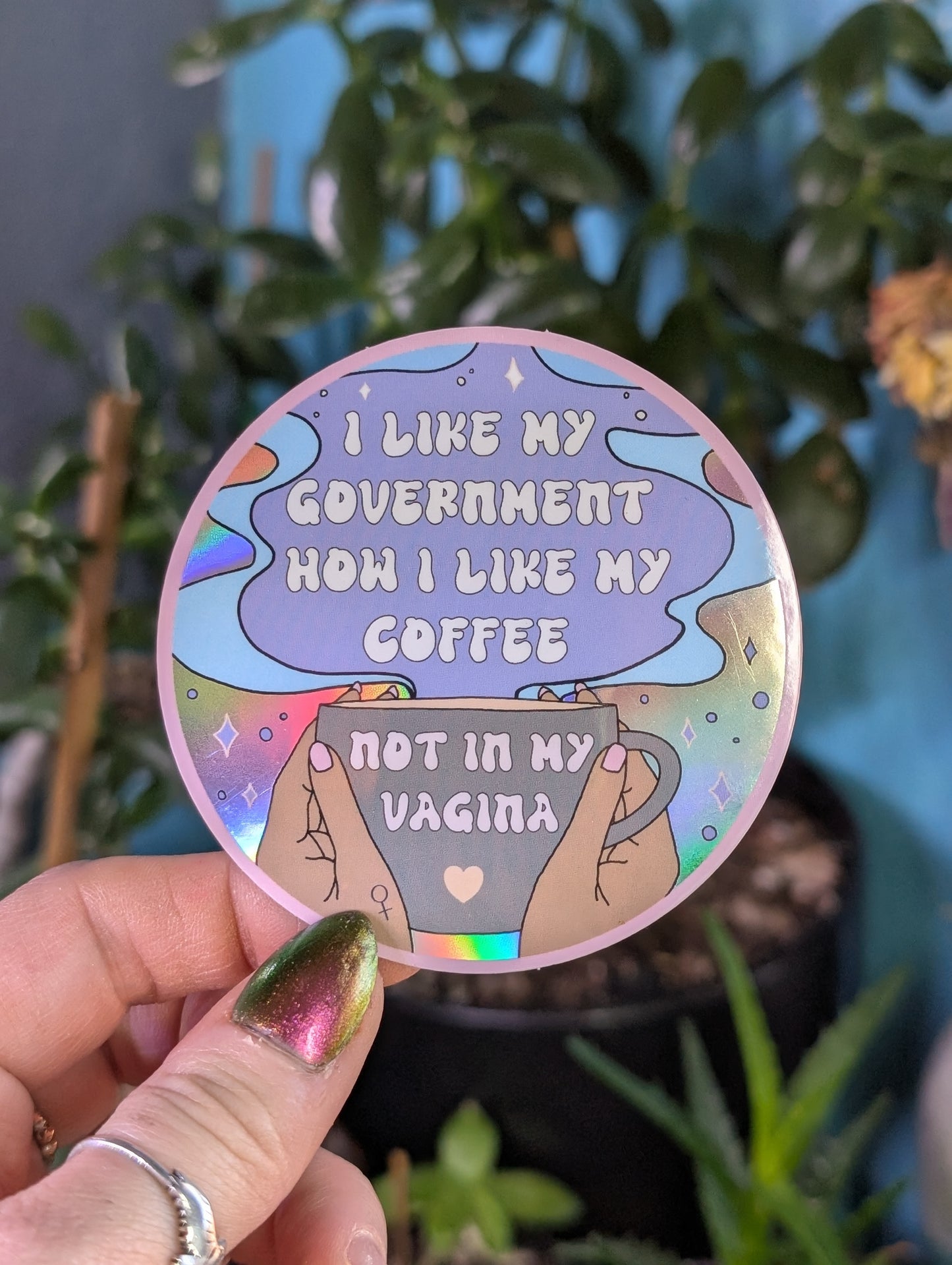 Feminist Coffee Lover Vinyl Sticker