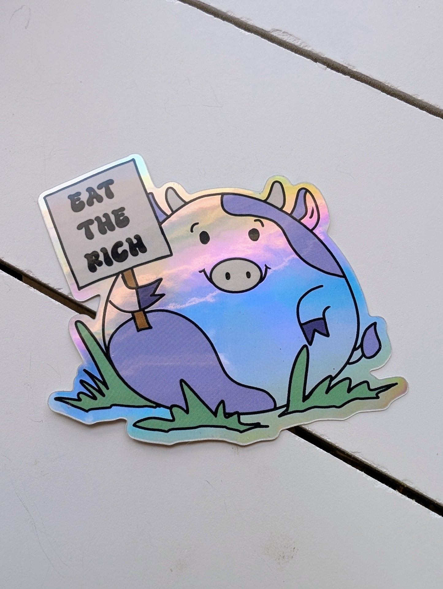Activist Cow Vinyl Sticker