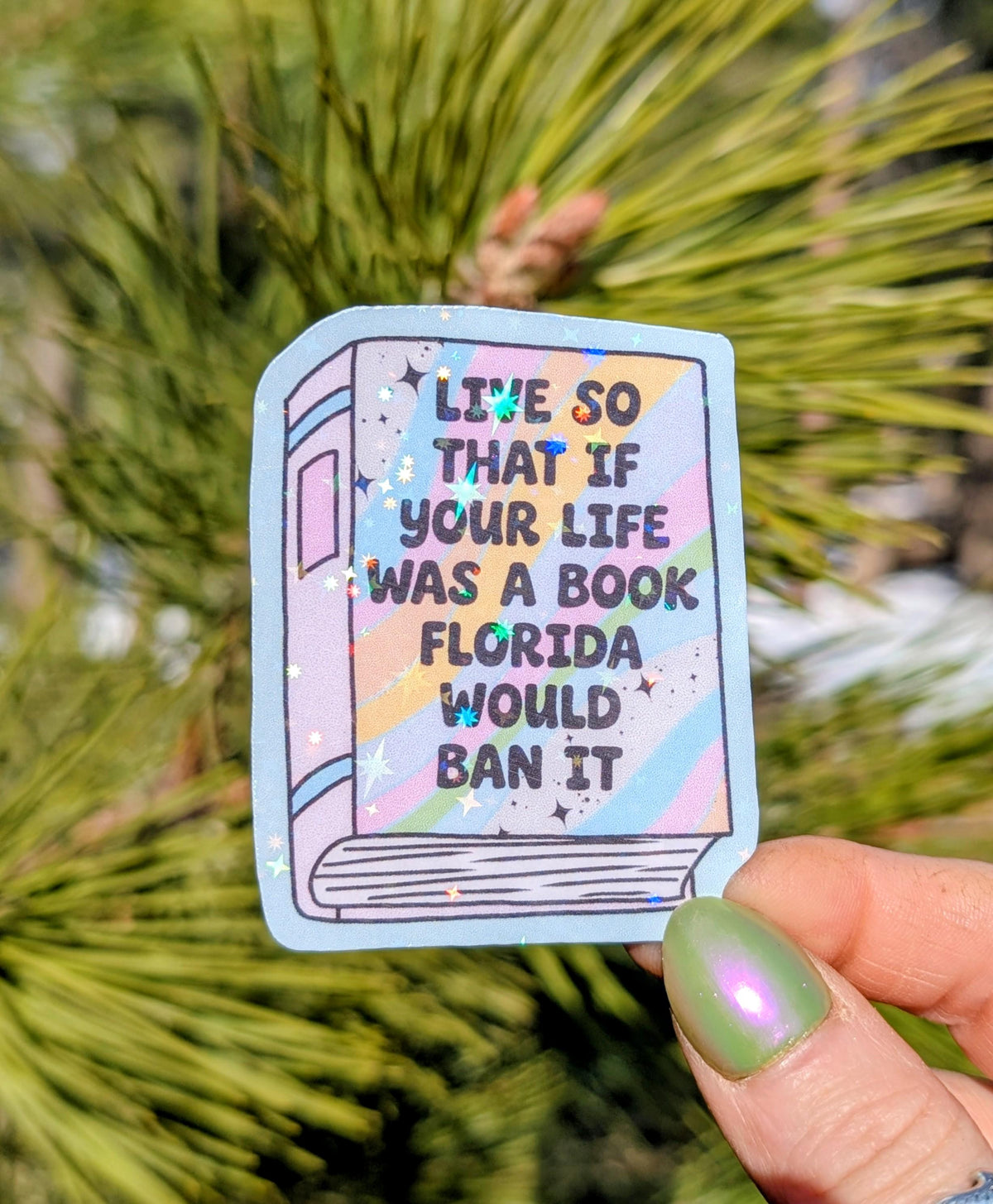 Inspirational Book Lover Glitter Vinyl Sticker, Smash the Patriarchy