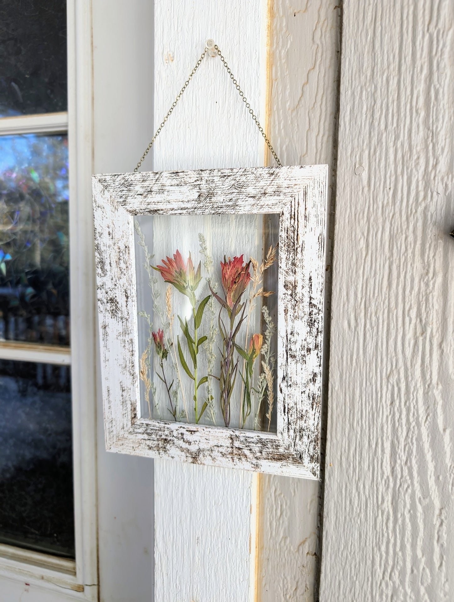 Custom Colorado Wildflower Window Framed Floral Artwork