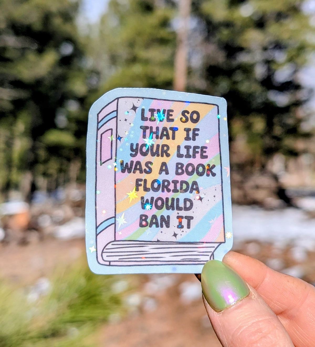 Inspirational Book Lover Glitter Vinyl Sticker, Smash the Patriarchy