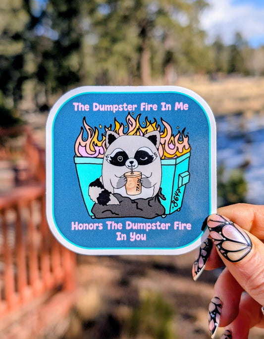 Dumpster Fire Vinyl Sticker