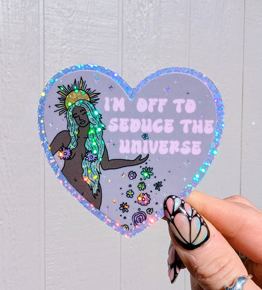 Seduce The Universe Feminist Vinyl Sticker