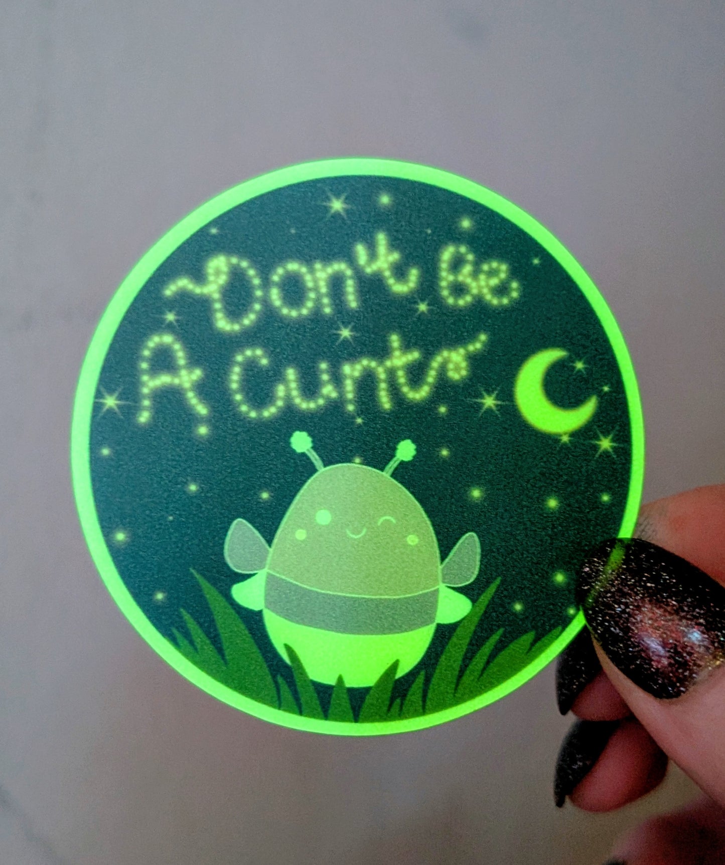 Glow In The Dark Feral Lightening Bug Vinyl Sticker