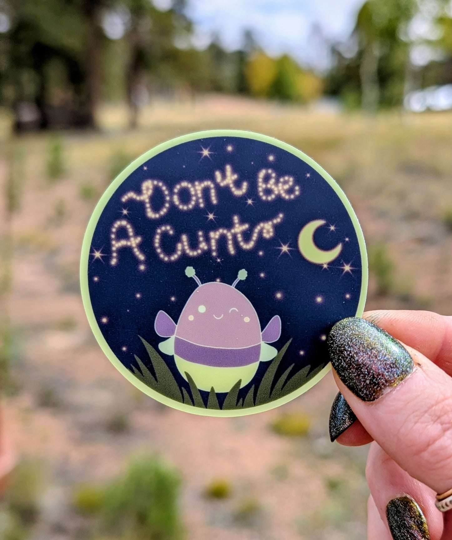 Glow In The Dark Feral Lightening Bug Vinyl Sticker