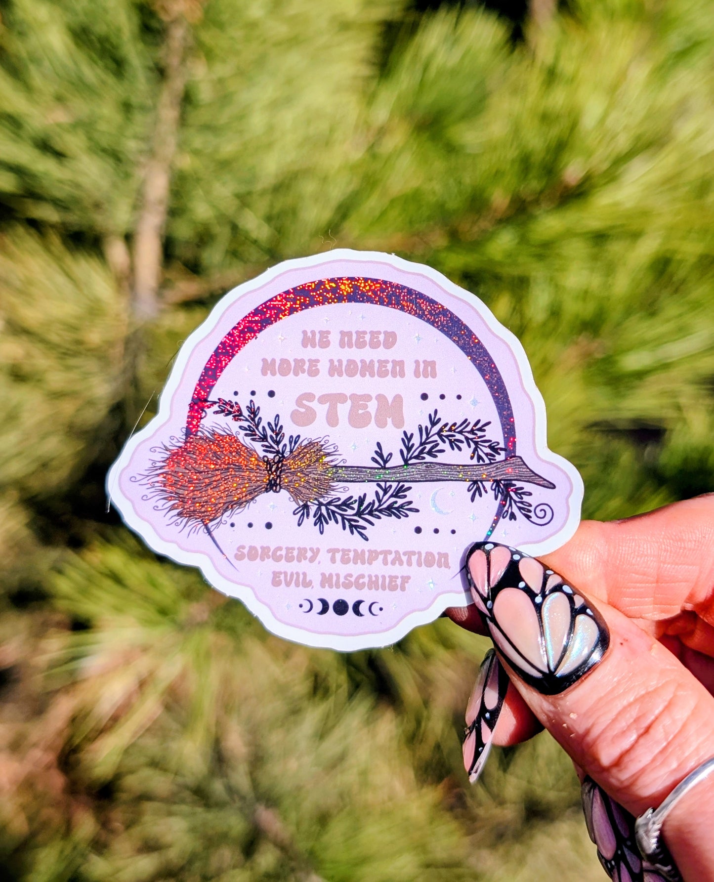 Witchy STEM Inspirational Feminist Vinyl Sticker