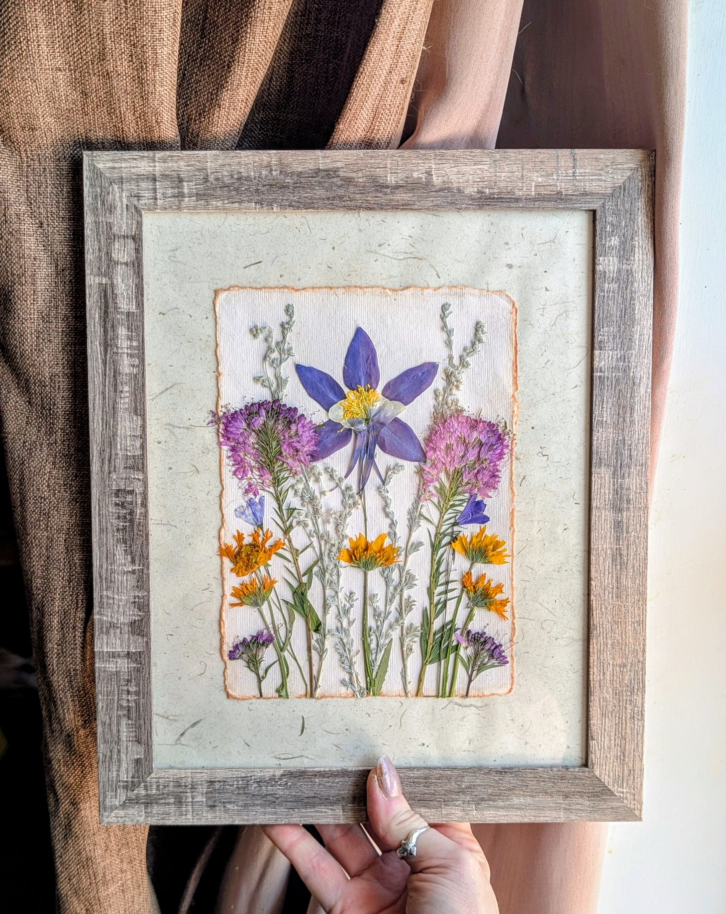 Colorado Wildflower Window Columbine Statement Piece